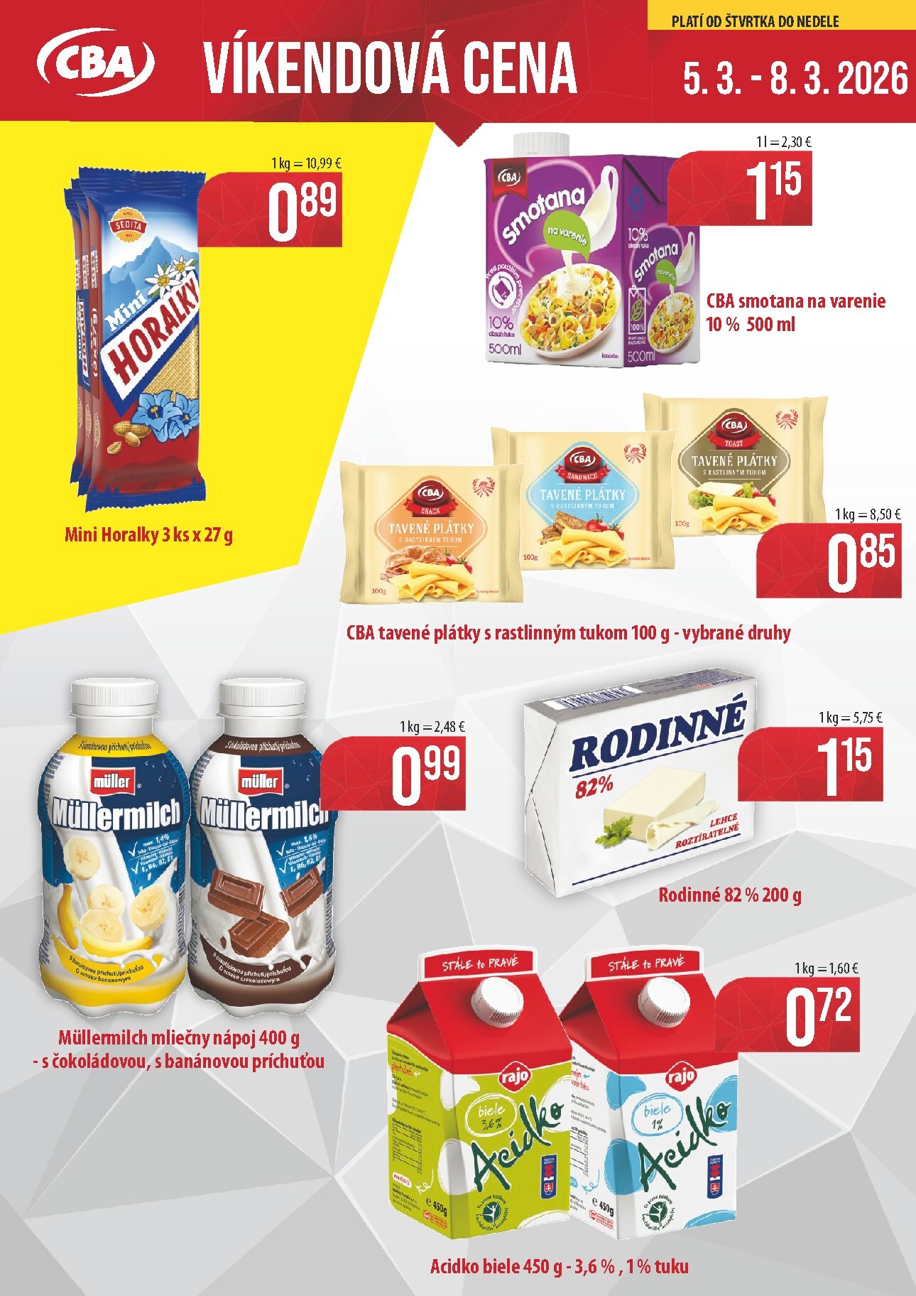 cba - Leták CBA - Víkendová cena platný od 05.03.2026 do 08.03.2026 - page: 1