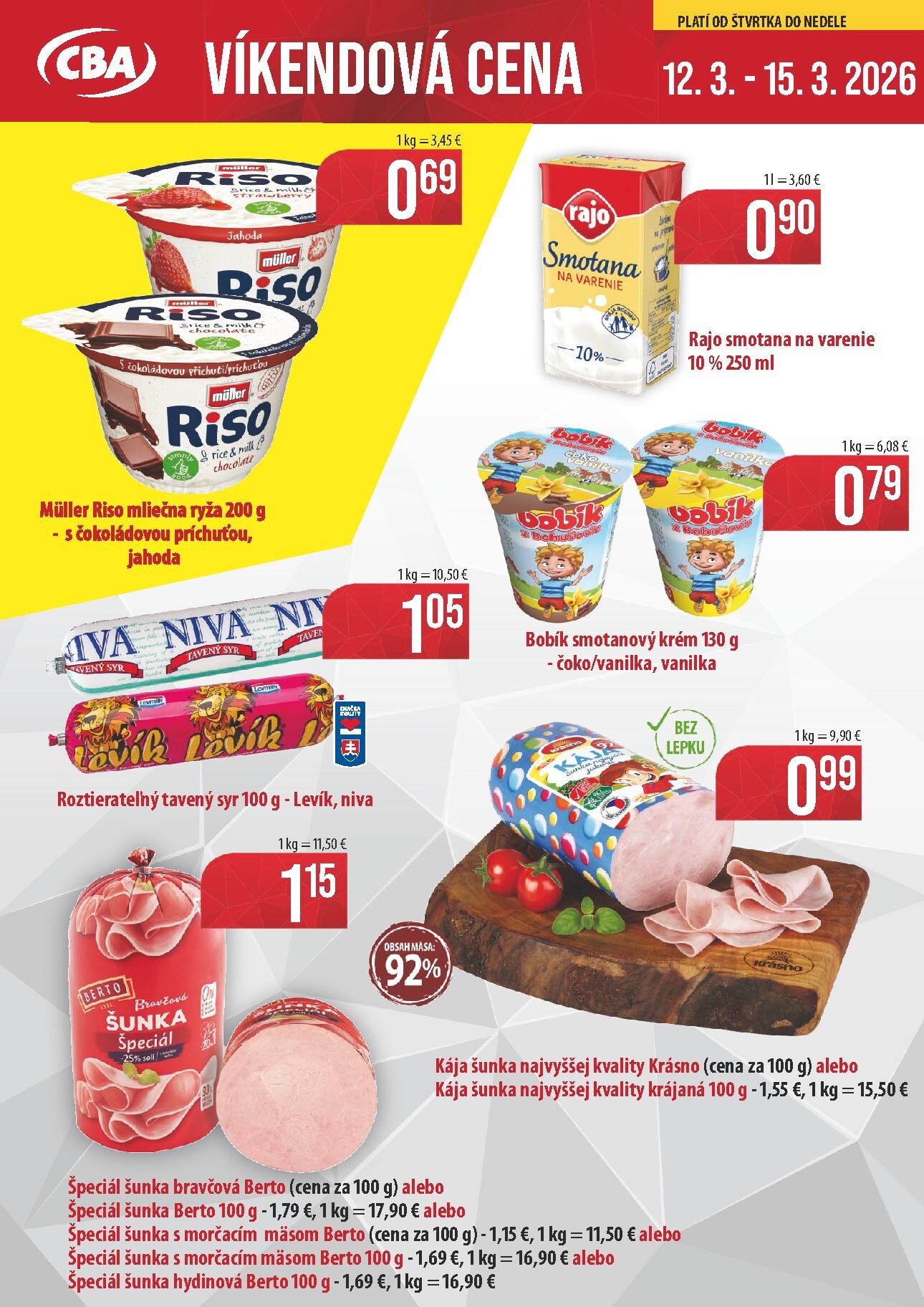 cba - Leták CBA - Víkendová cena platný od 12.03.2026 do 15.03.2026 - page: 1
