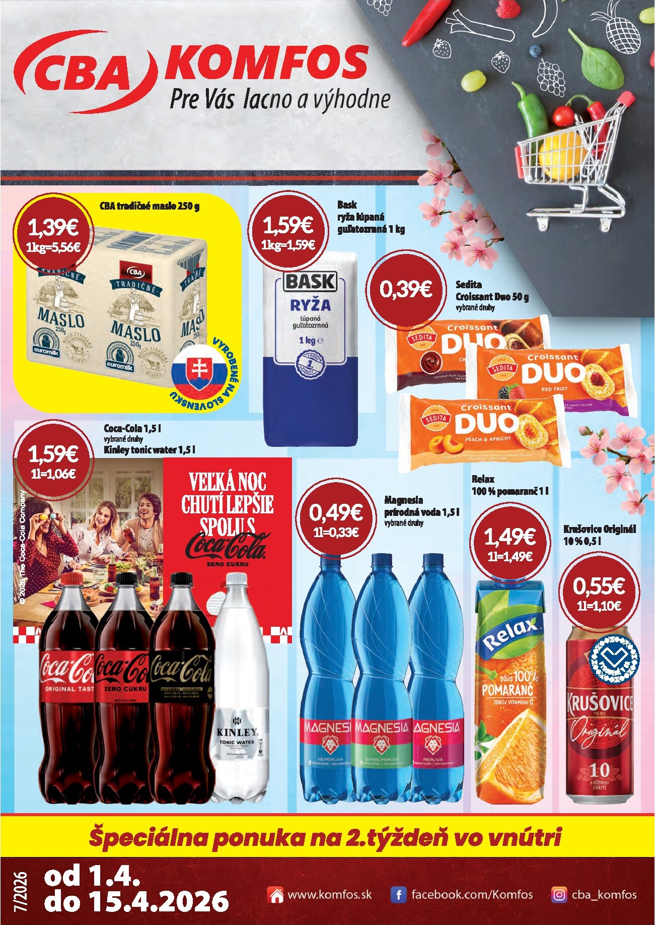 cba - Leták CBA - Komfos platný od 01.04.2026 do 15.04.2026