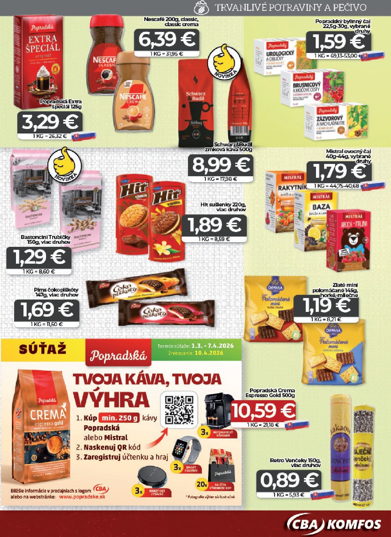 cba - Leták CBA Komfos - Veľkonočná výhodná ponuka platný od 27.03.2026 do 07.04.2026 - page: 9