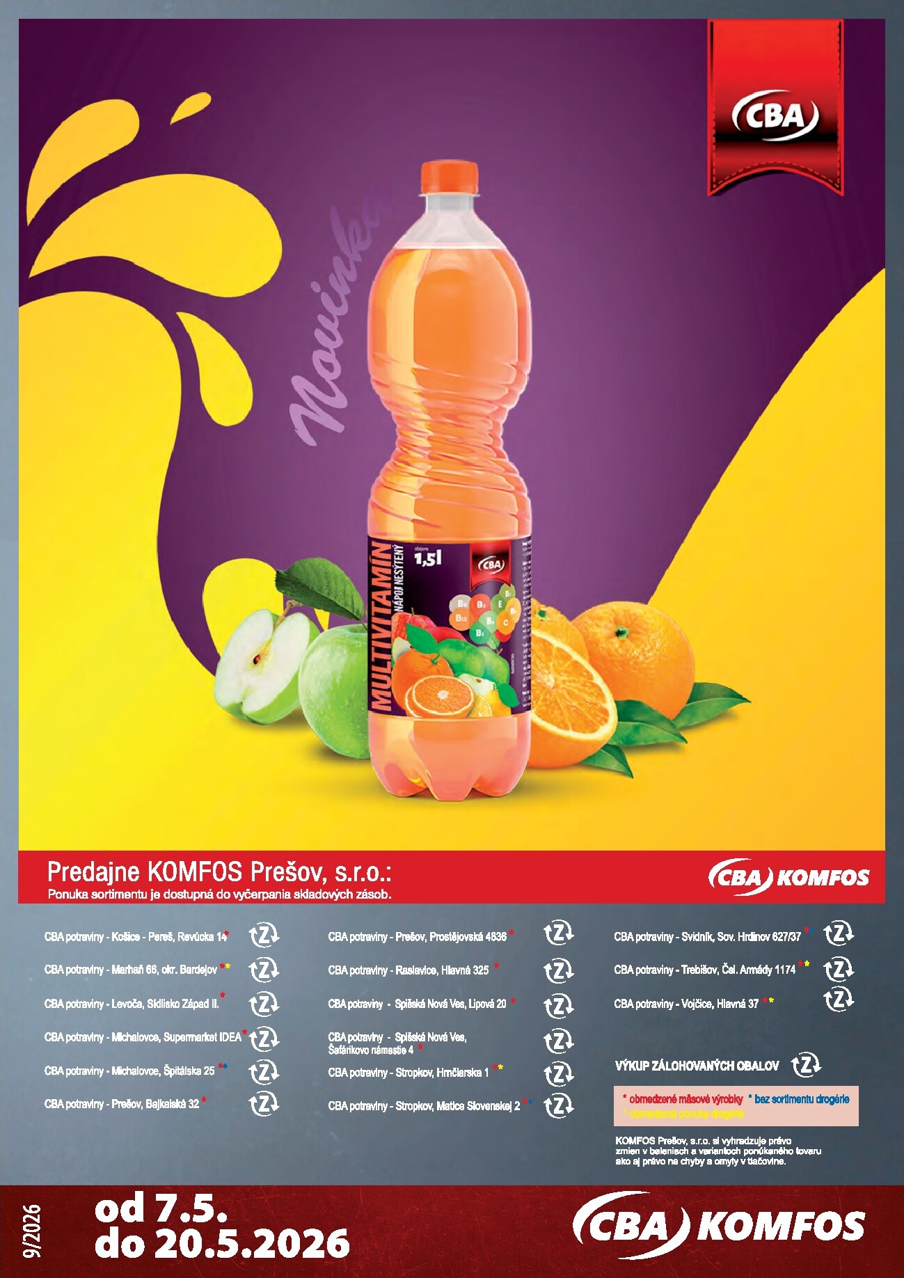 cba - Nový leták CBA - Komfos od štvrtka, 07.05.2026 do stredy, 20.05.2026 - page: 28