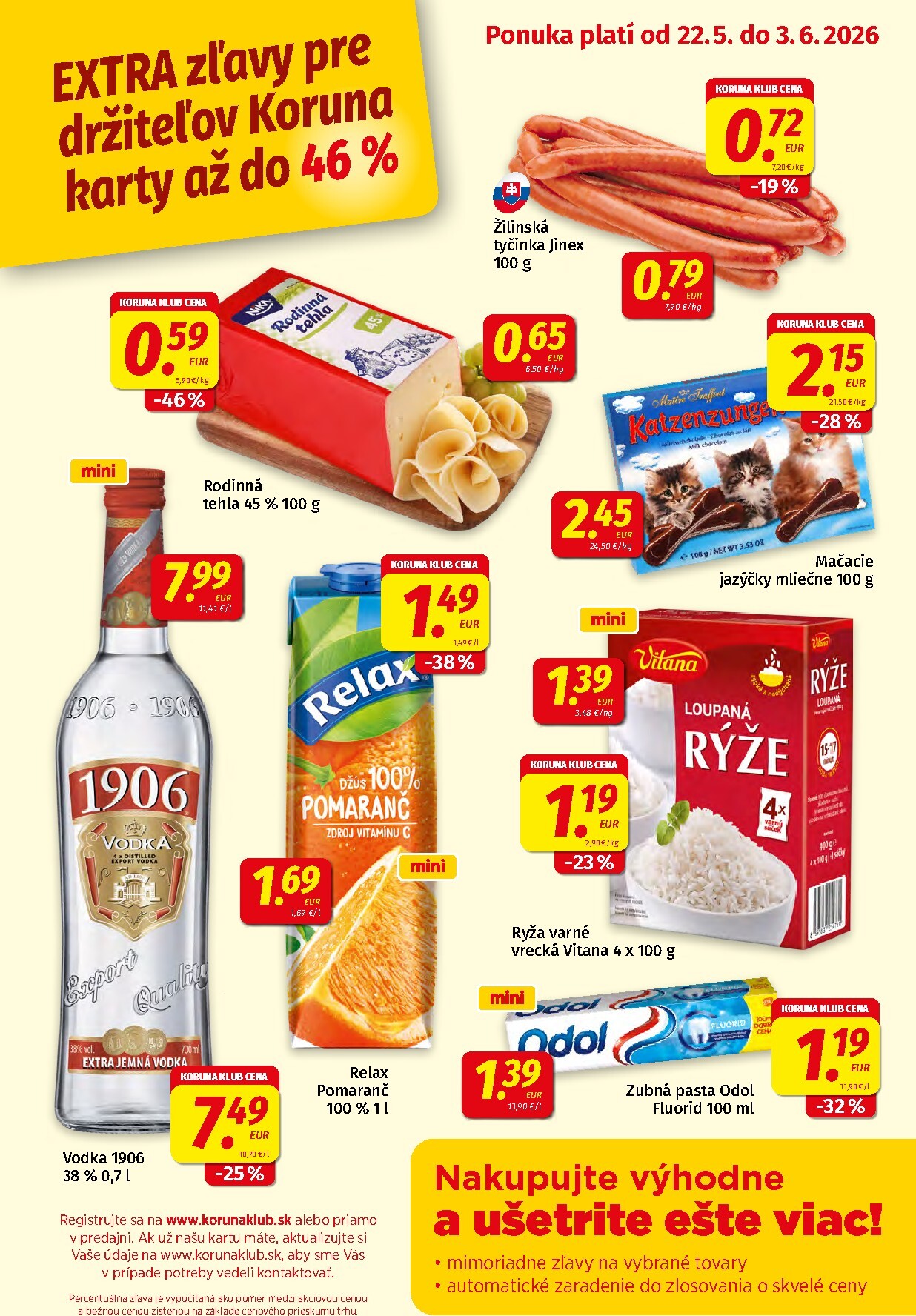 koruna - Nový Koruna - Klub leták od piatku, 22.05.2026 do stredy, 03.06.2026