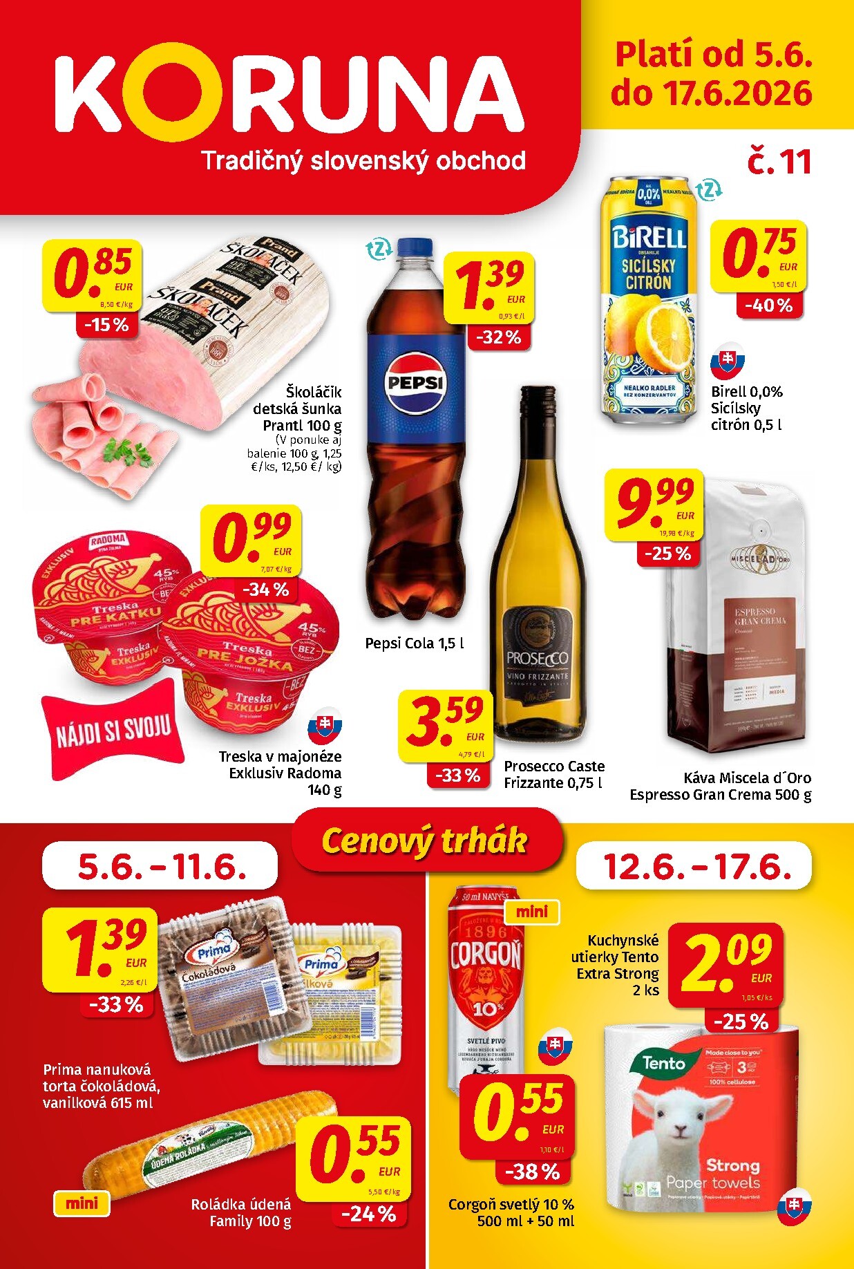 koruna - Nový Koruna leták od piatku, 05.06.2026 do stredy, 17.06.2026 - page: 1