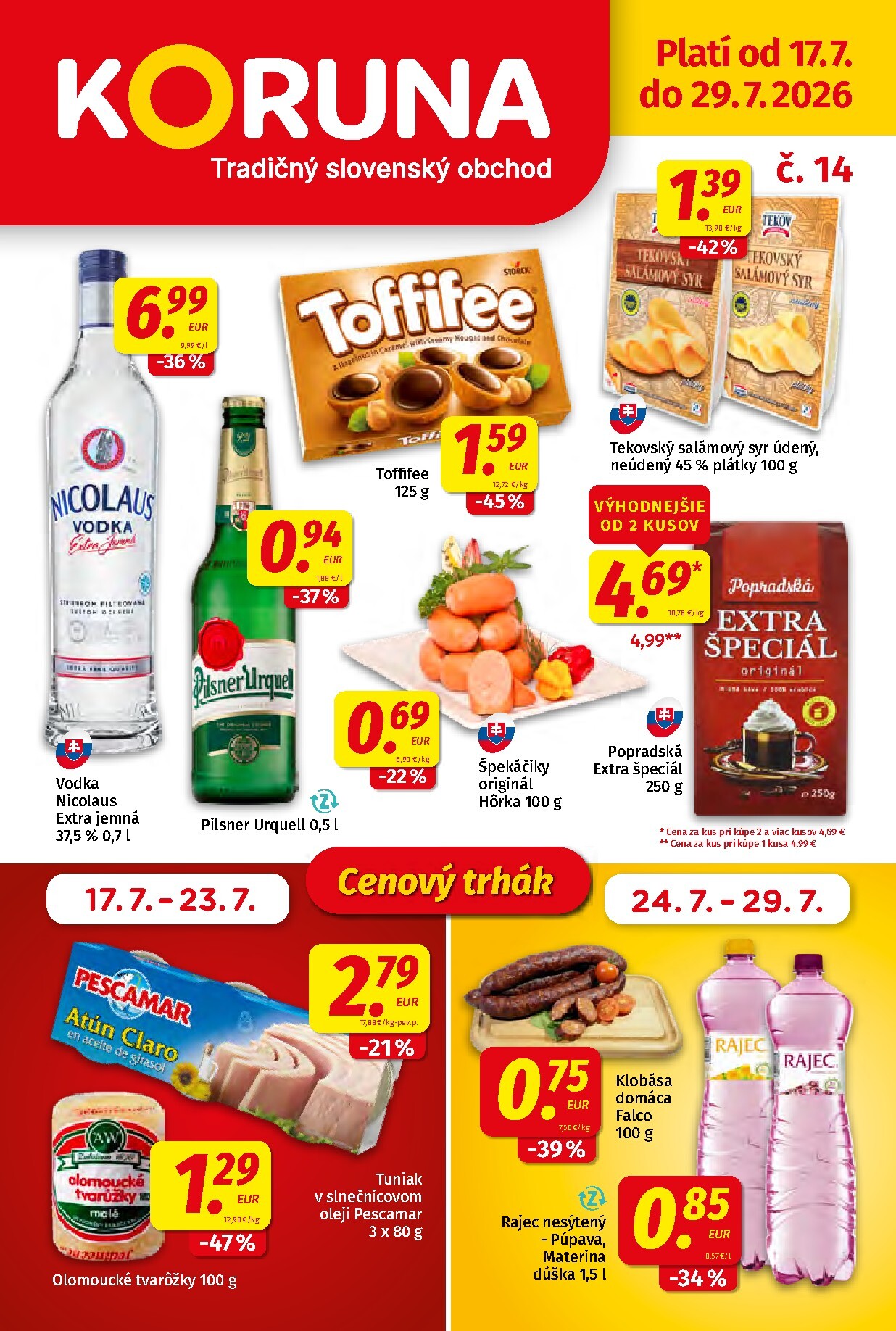 koruna - Nový Koruna leták od piatku, 17.07.2026 do stredy, 29.07.2026 - page: 1