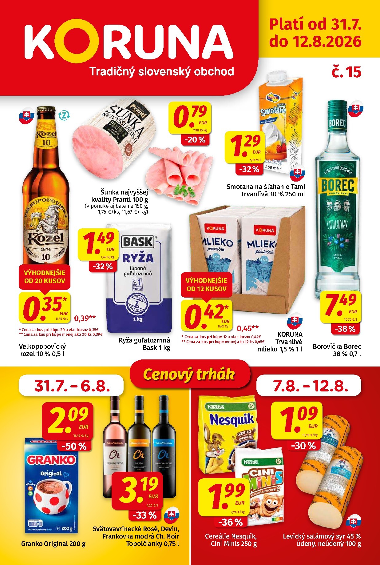 koruna - Nový Koruna leták od piatku, 31.07.2026 do stredy, 12.08.2026 - page: 1