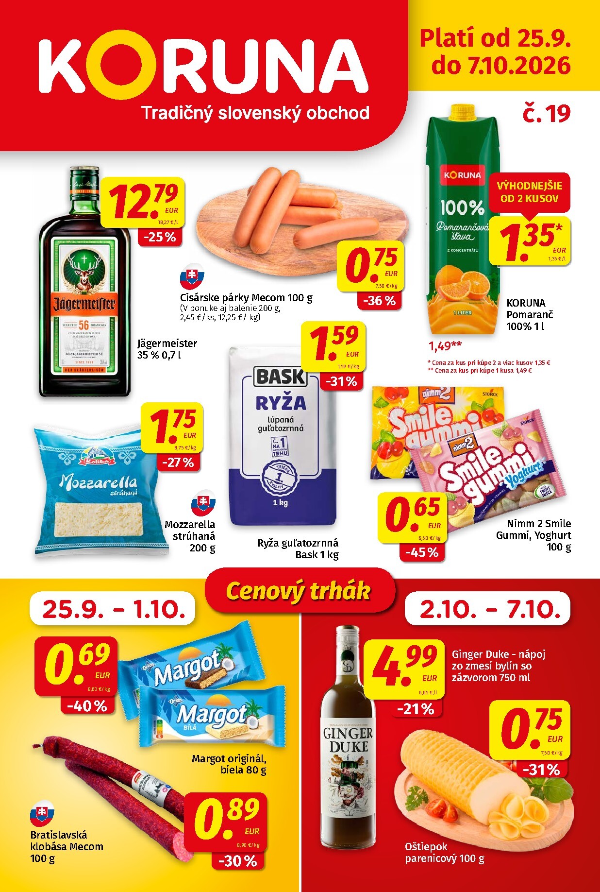 koruna - Nový Koruna leták od piatku, 25.09.2026 do stredy, 07.10.2026 - page: 1