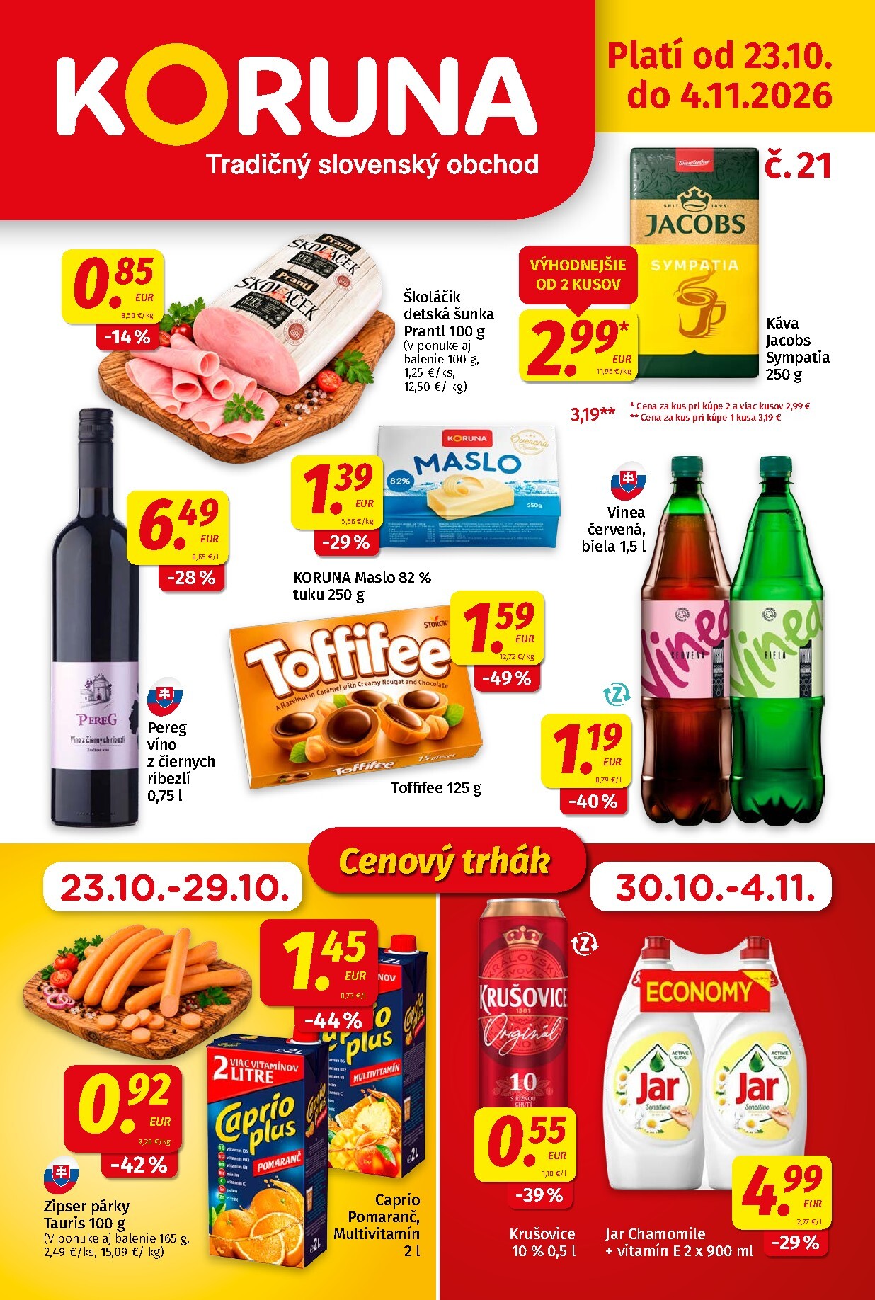 koruna - Nový Koruna leták od piatku, 23.10.2026 do stredy, 04.11.2026 - page: 1