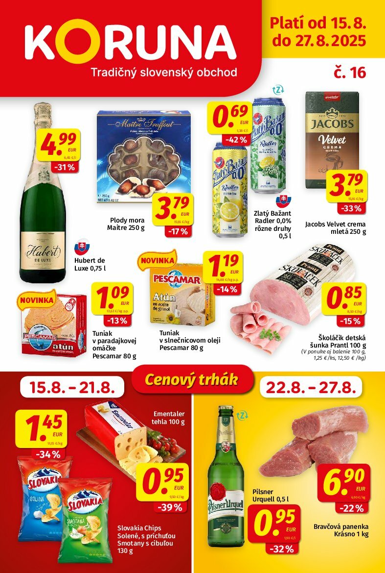 koruna - Leták Koruna platný od 15.08. do 27.08.