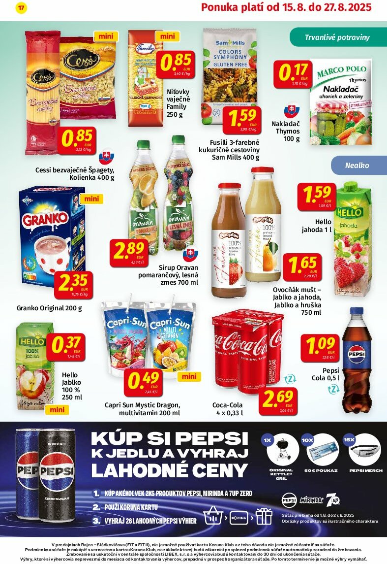 koruna - Leták Koruna platný od 15.08. do 27.08. - page: 17
