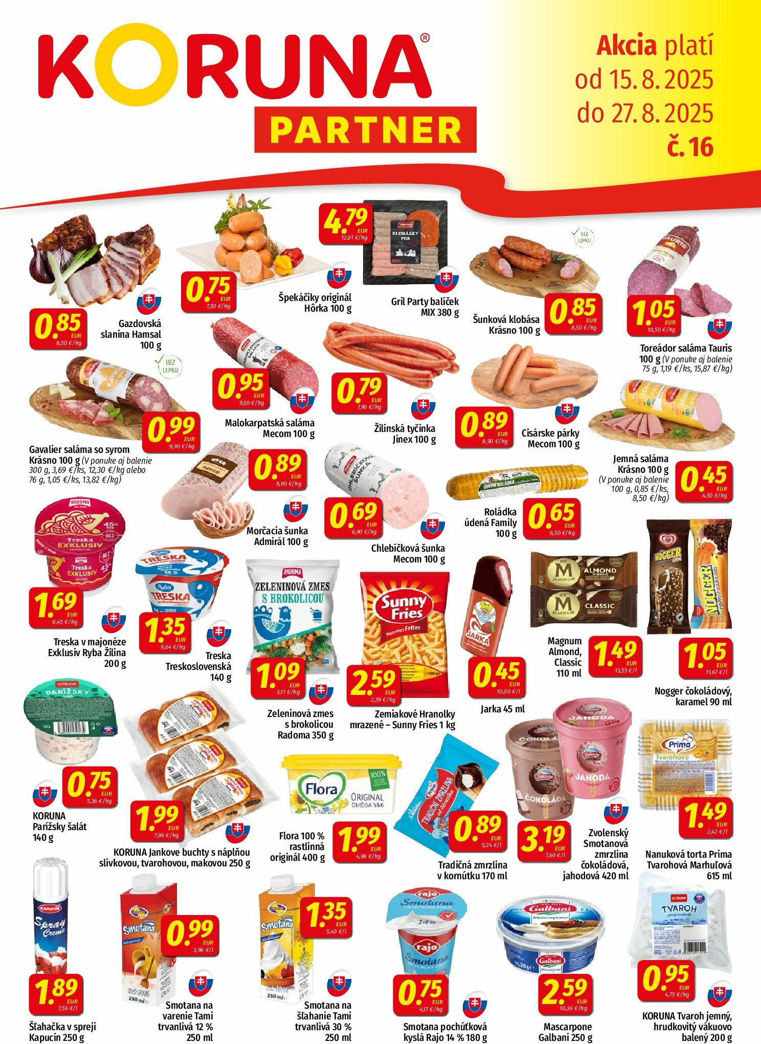 koruna - Leták Koruna - Partner platný od 15.08. do 27.08. - page: 1
