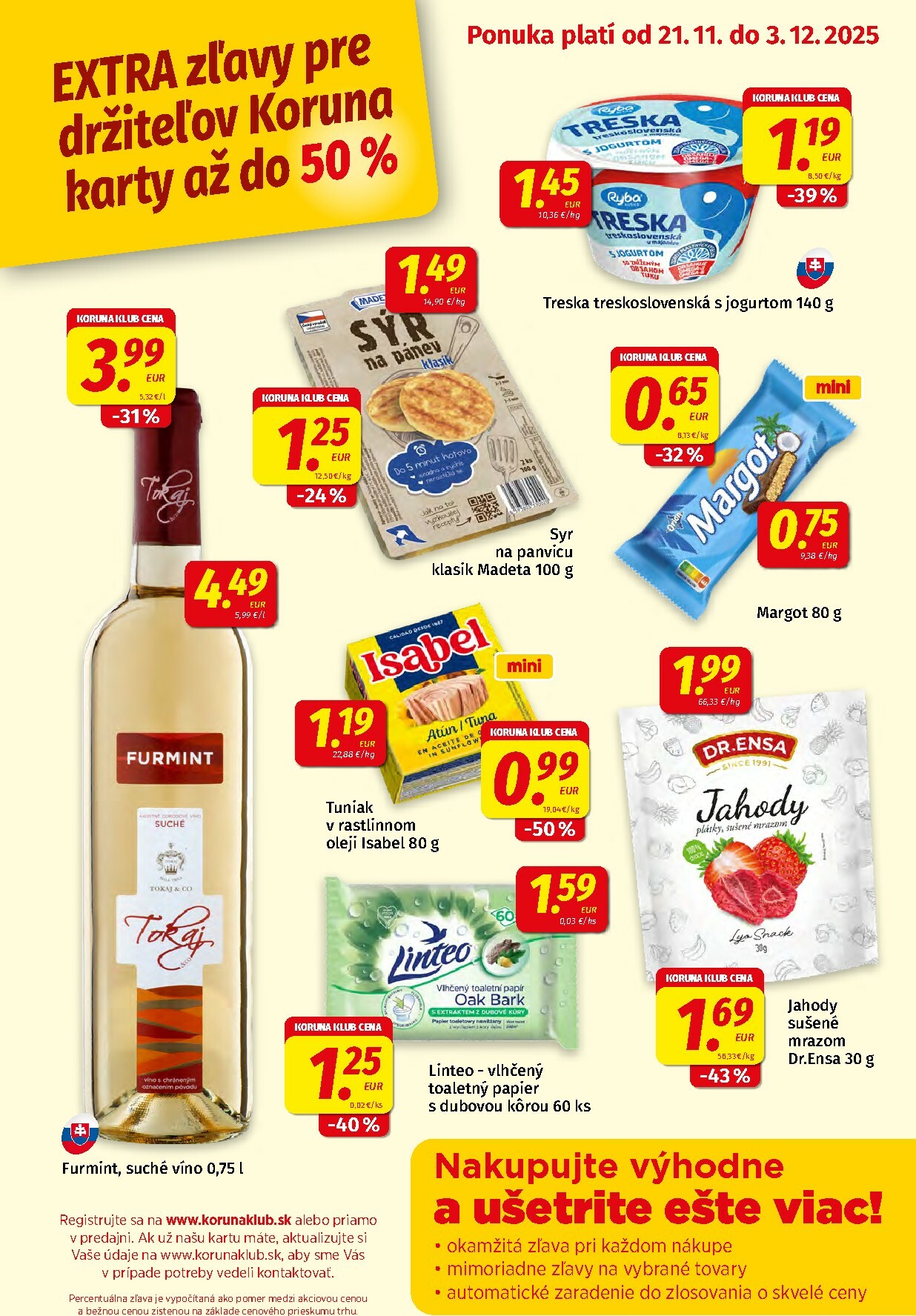 koruna - Leták Koruna - Klub Plagát platný od 21.11. do 03.12. - page: 1