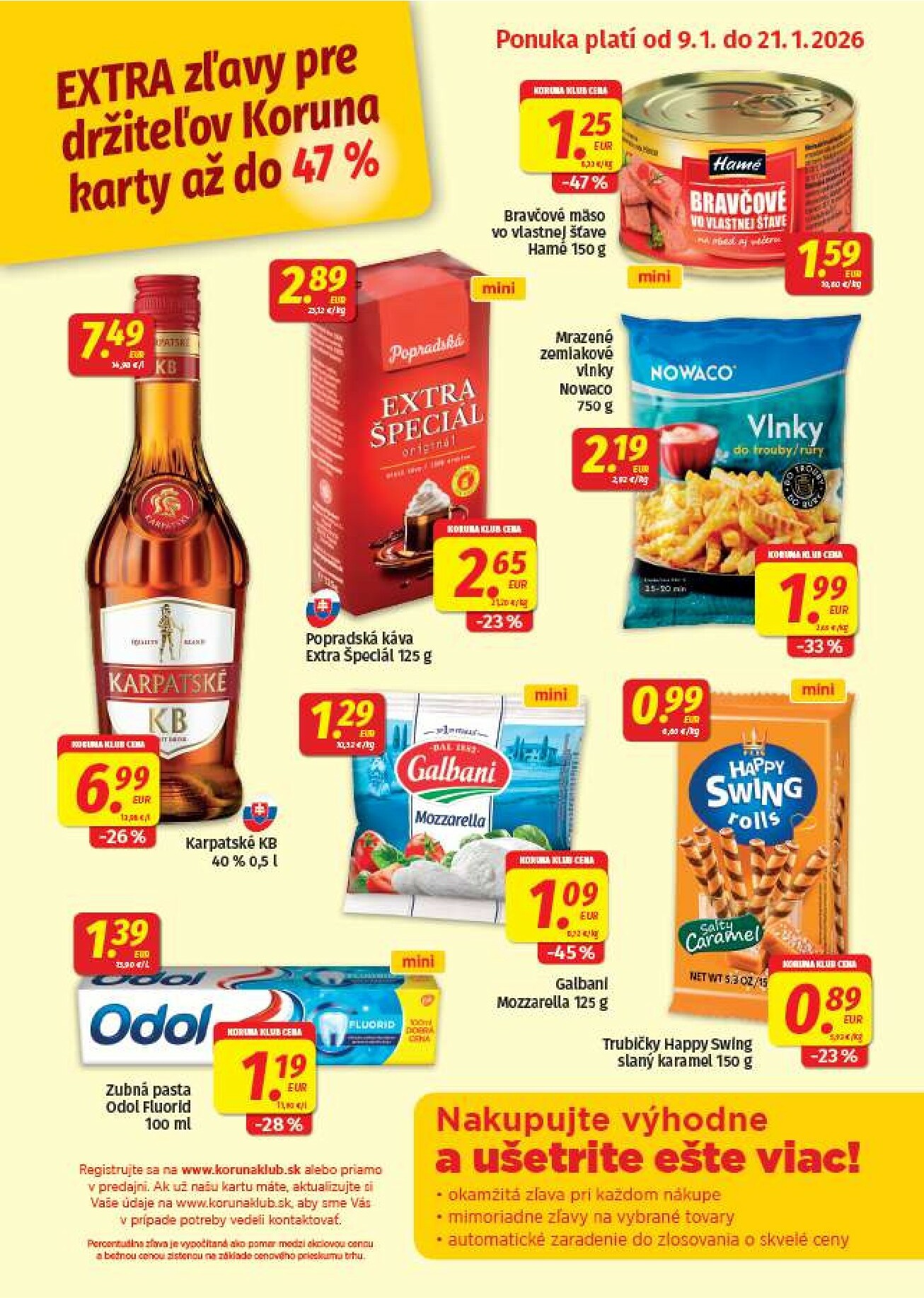 koruna - Leták Koruna - Klub platný od 09.01. do 21.01.