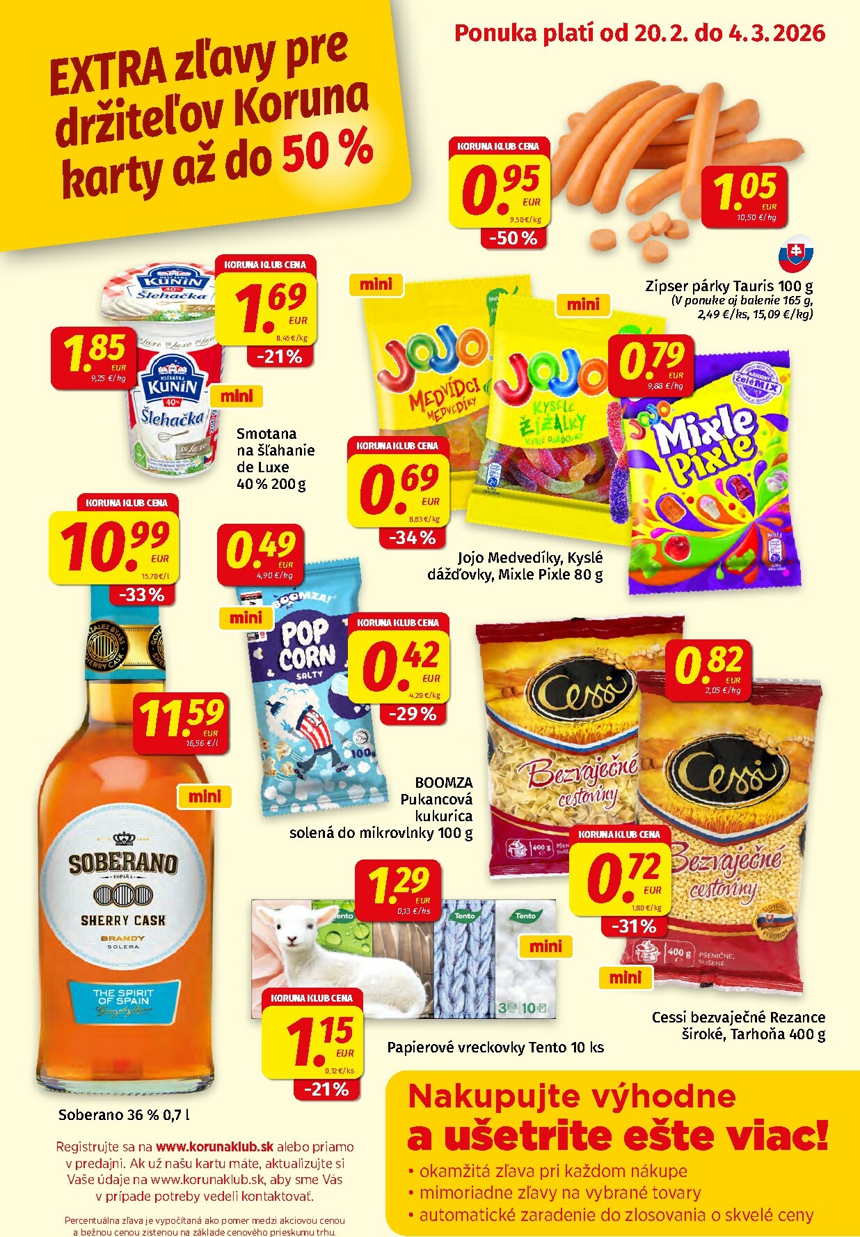 koruna - Leták Koruna - Klub platný od 20.02.2026 do 04.03.2026