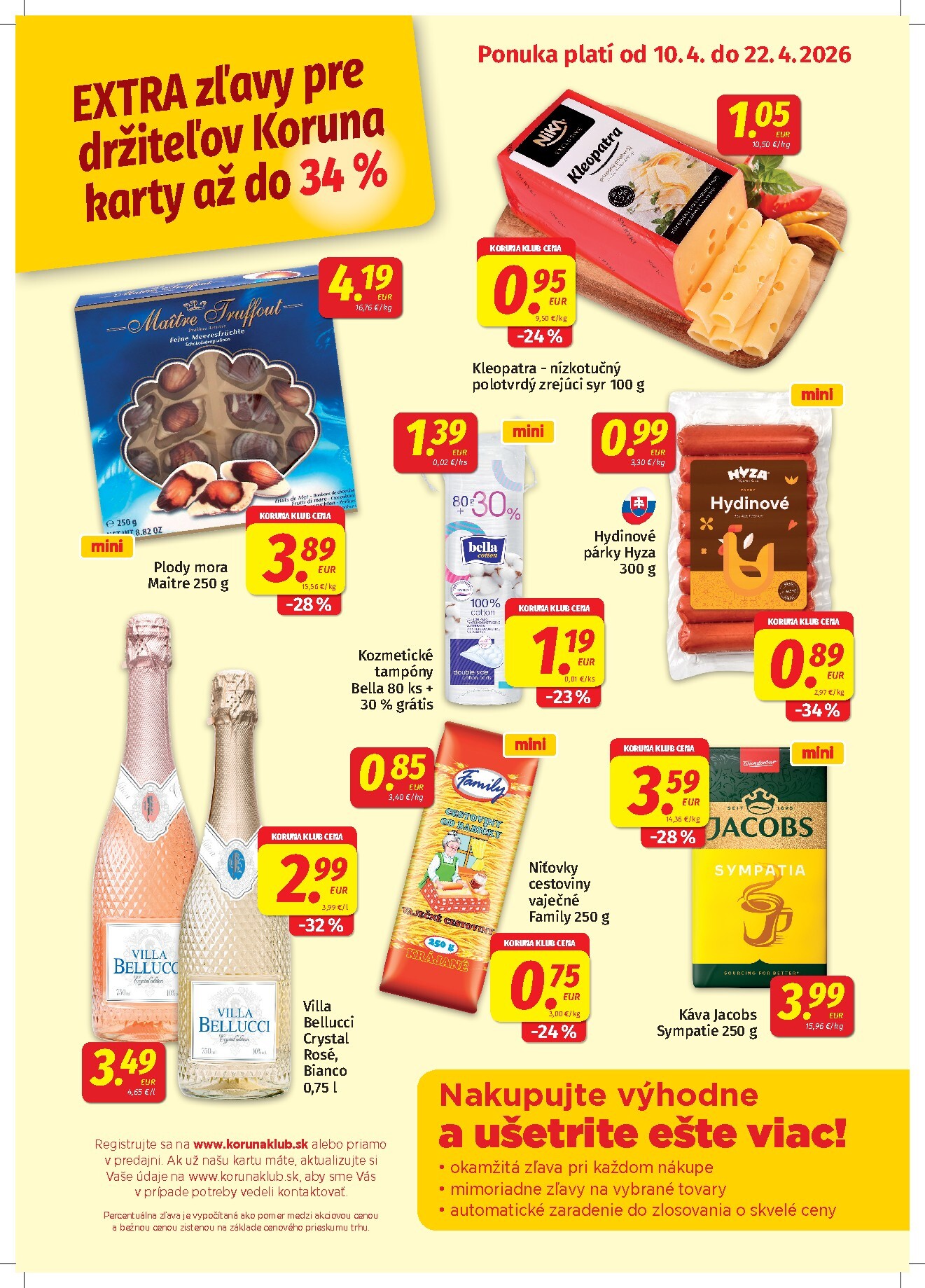koruna - Nový leták Koruna - Klub platný od piatku, 10.04.2026 do stredy, 22.04.2026