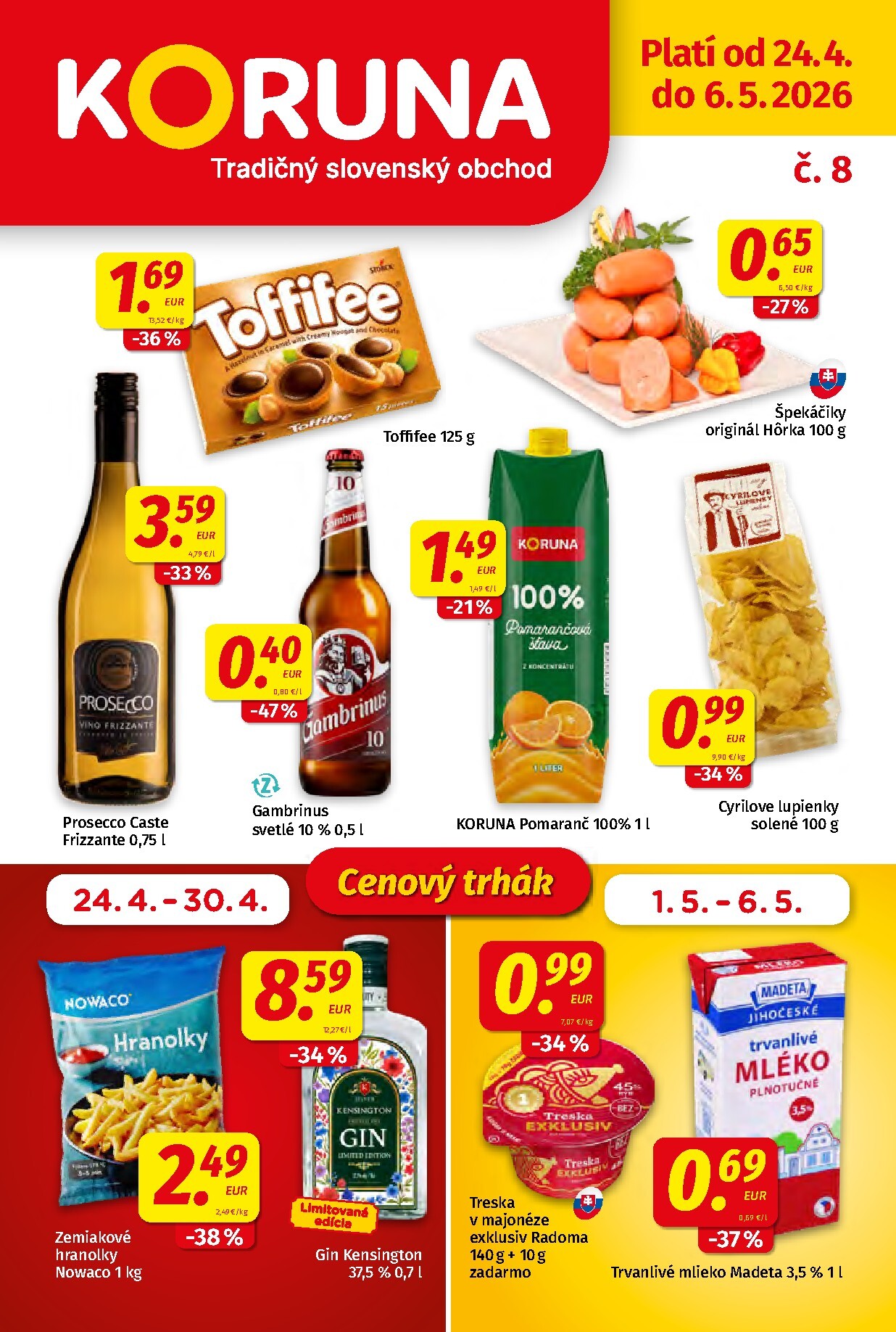koruna - Nový leták Koruna od piatku, 24.04.2026 do stredy, 06.05.2026