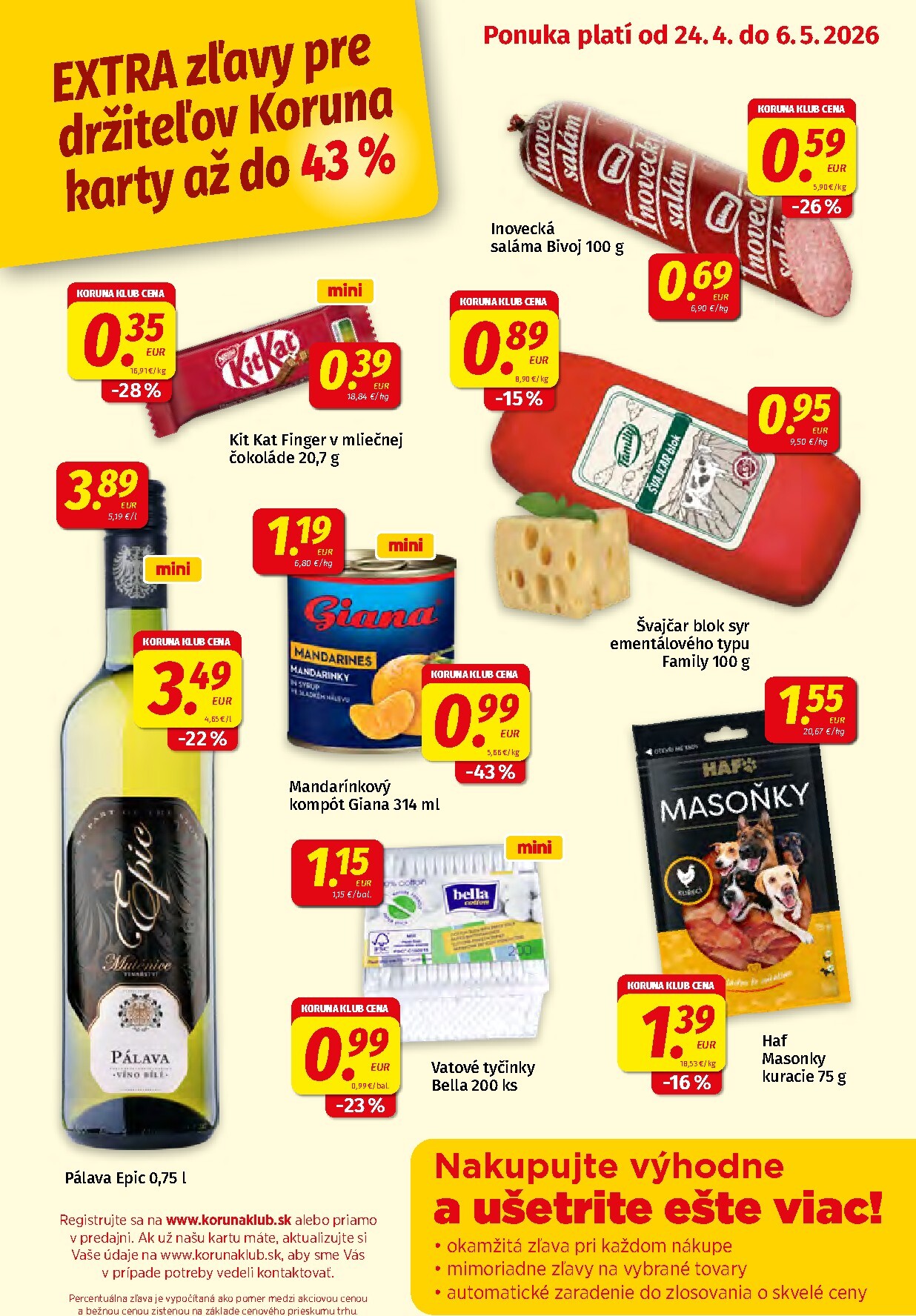 koruna - Nový leták Koruna - Klub od piatku, 24.04.2026 do stredy, 06.05.2026 - page: 1