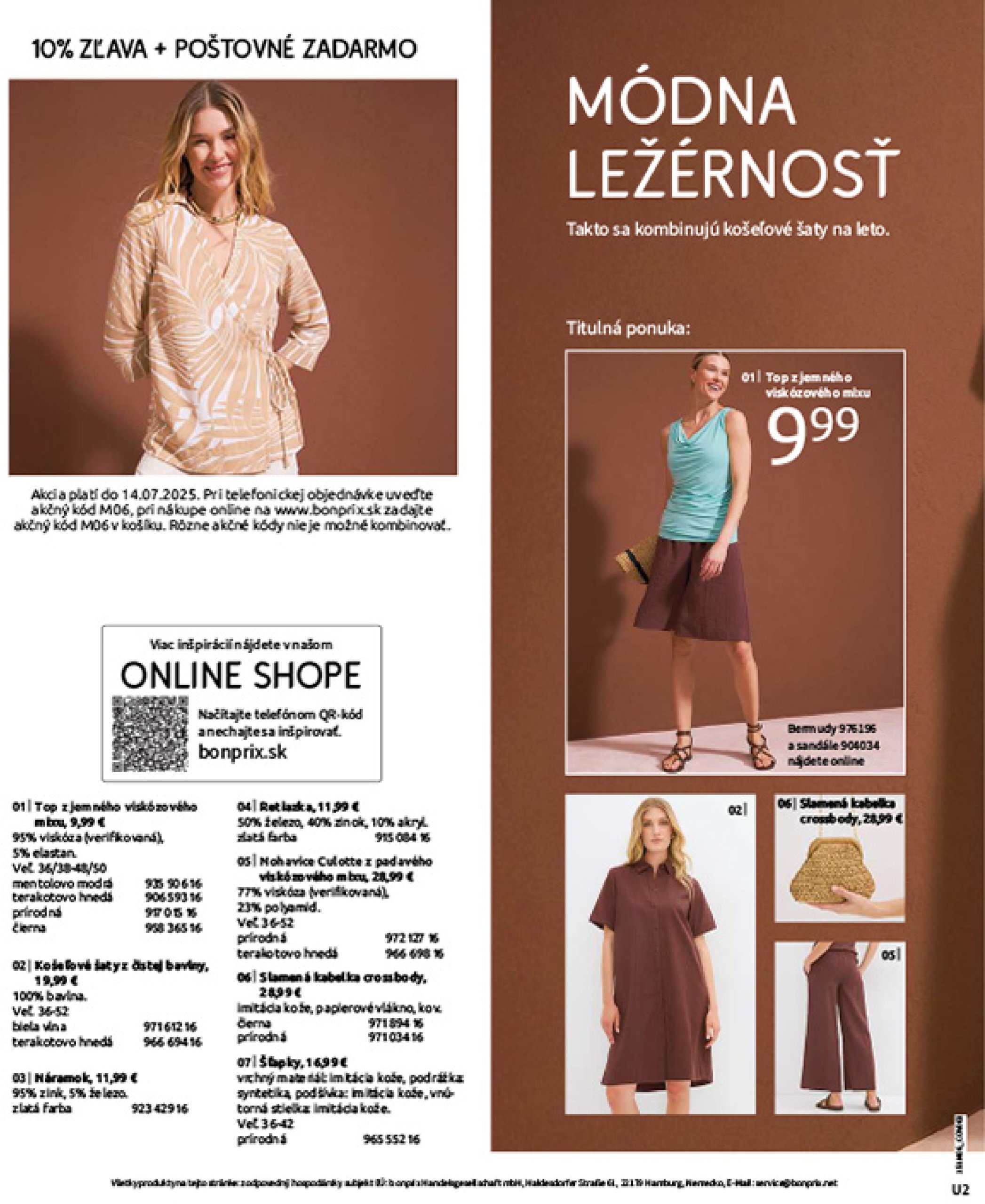 bonprix - Leták Bonprix - Letné odporúčanie platný od 16.07. do 25.08. - page: 2 bonprix - Leták Bonprix - Letné odporúčanie platný od 16.07. do 25.08. - page: 2