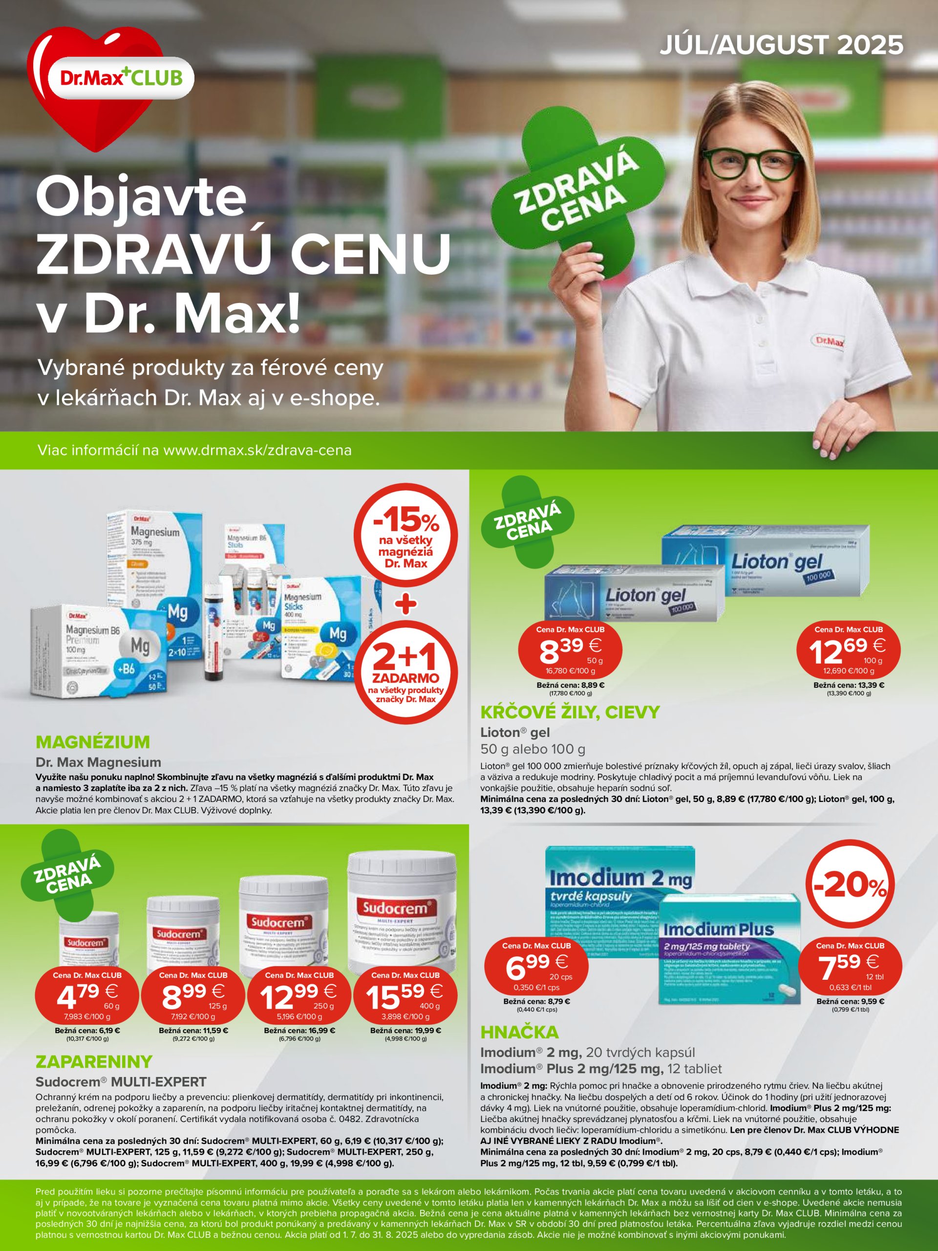 dr-max - Leták Dr. Max platný od 01.07. do 31.08.