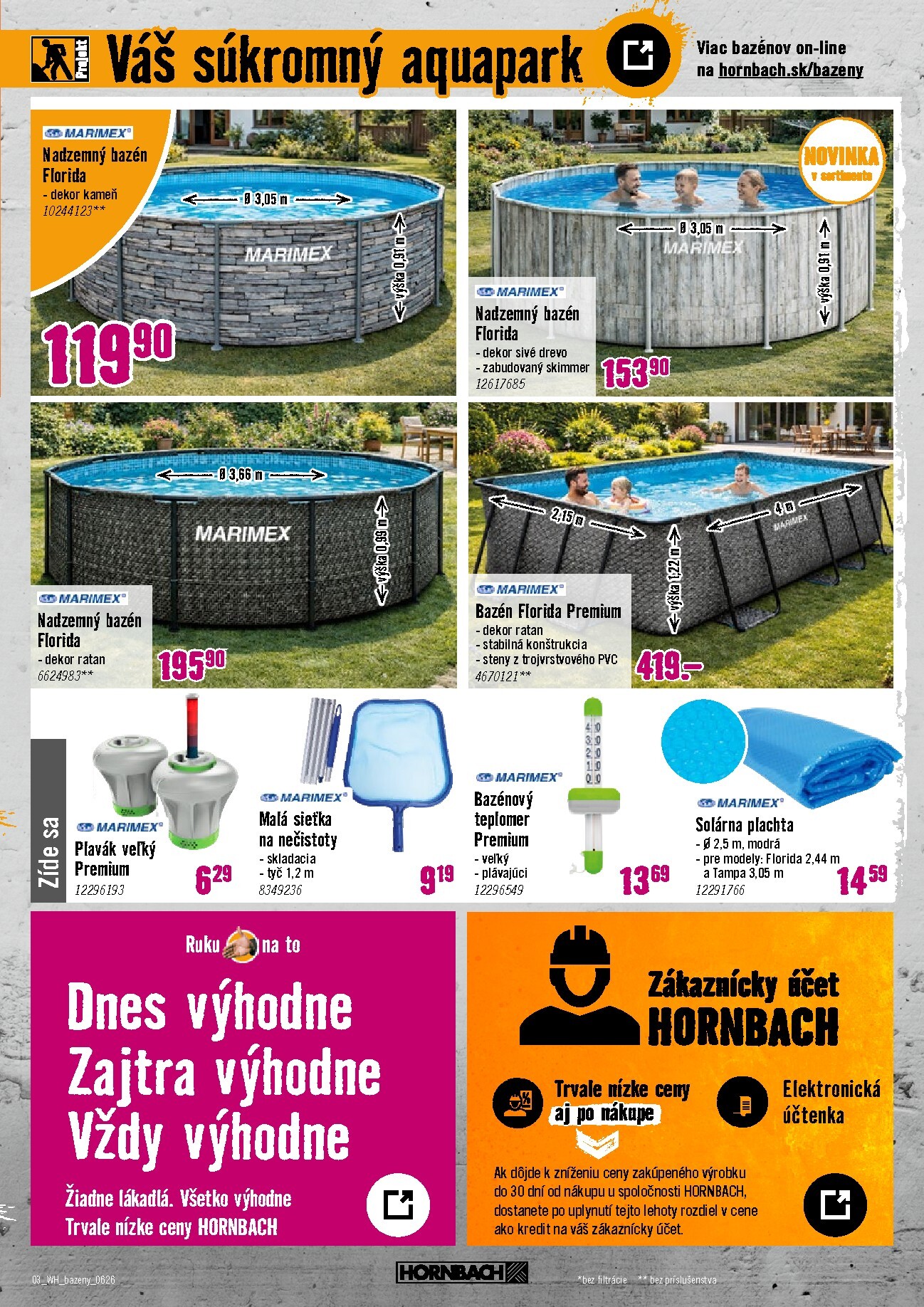 hornbach - Aktuálny HORNBACH - Bazény leták od stredy, 03.06.2026 do stredy, 17.06.2026 - page: 3