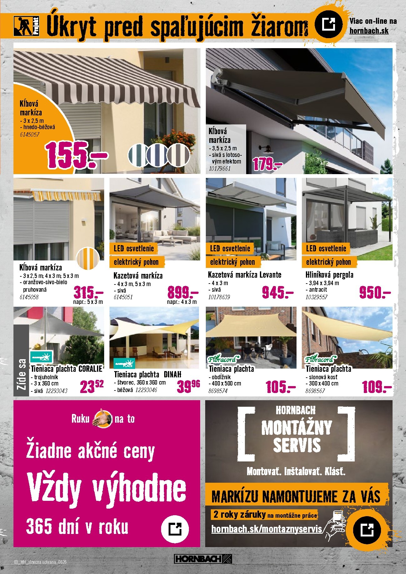 hornbach - Aktuálny HORNBACH - Slnečná ochrana leták od stredy, 17.06.2026 do stredy, 01.07.2026 - page: 3