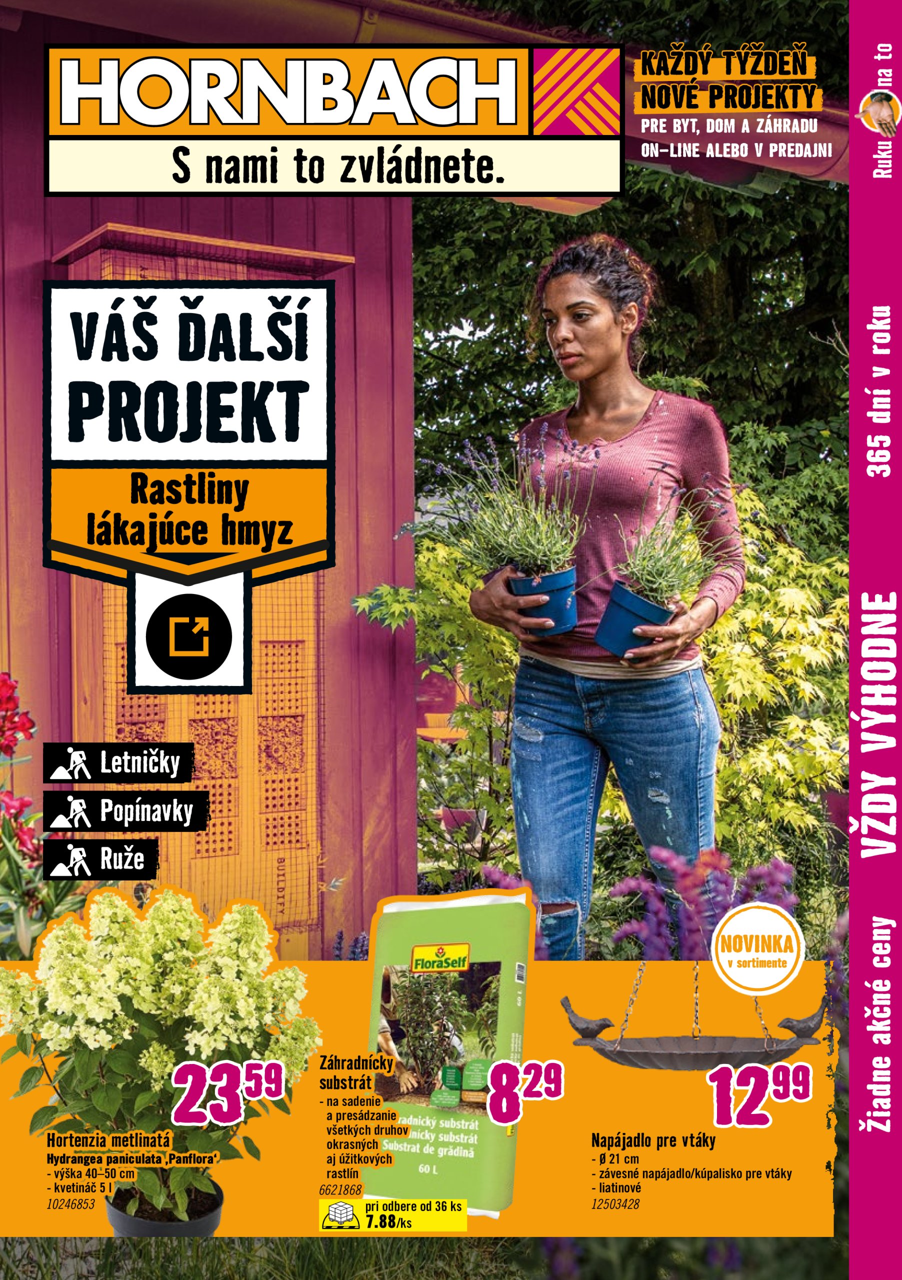 hornbach - Leták HORNBACH - Rastliny lákajúce hmyz platný od 09.07. do 23.07.