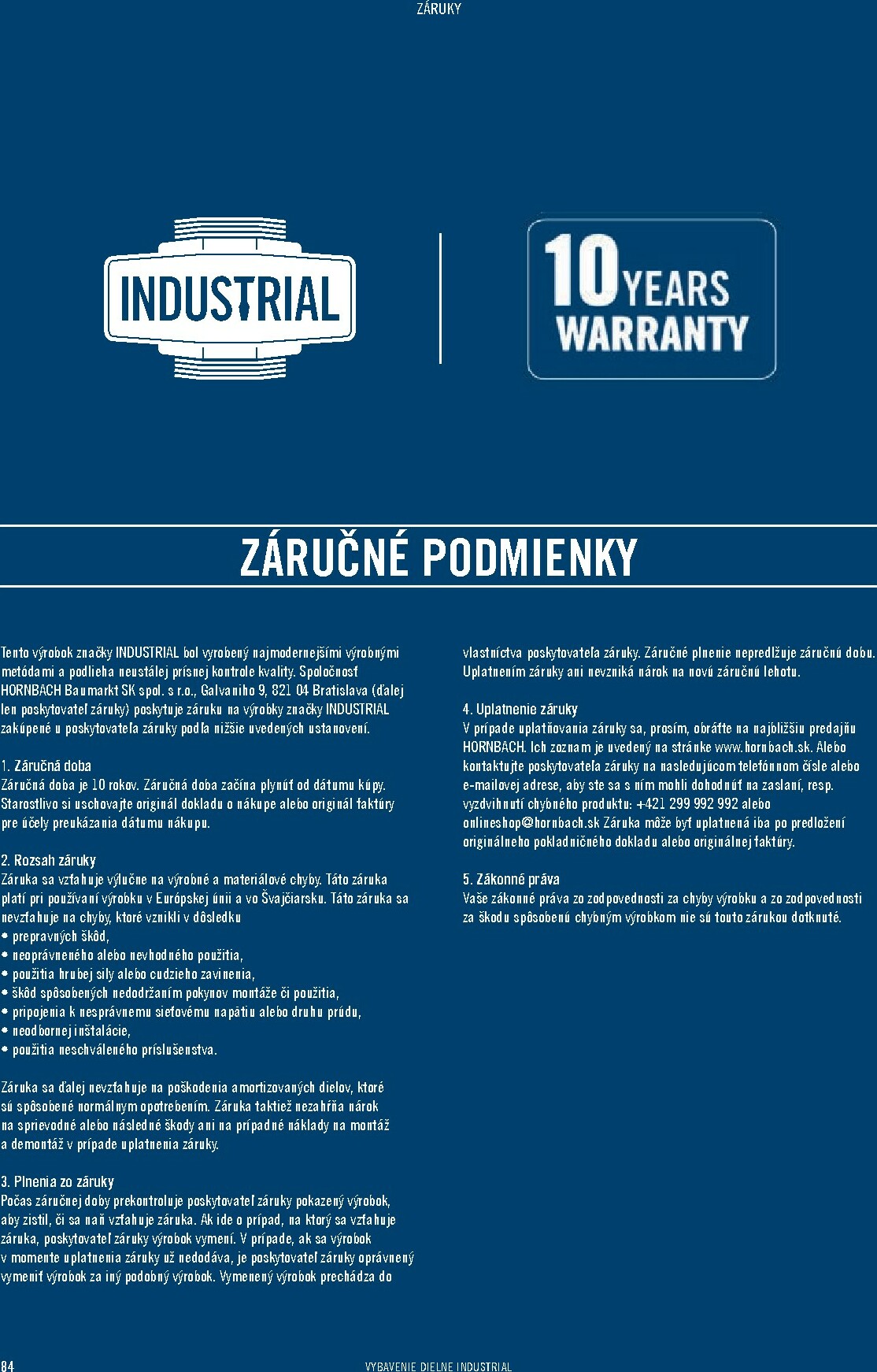 hornbach - Leták HORNBACH - INDUSTRIAL - Systém vybavenia dielne platný od 01.11. do 30.09. - page: 84