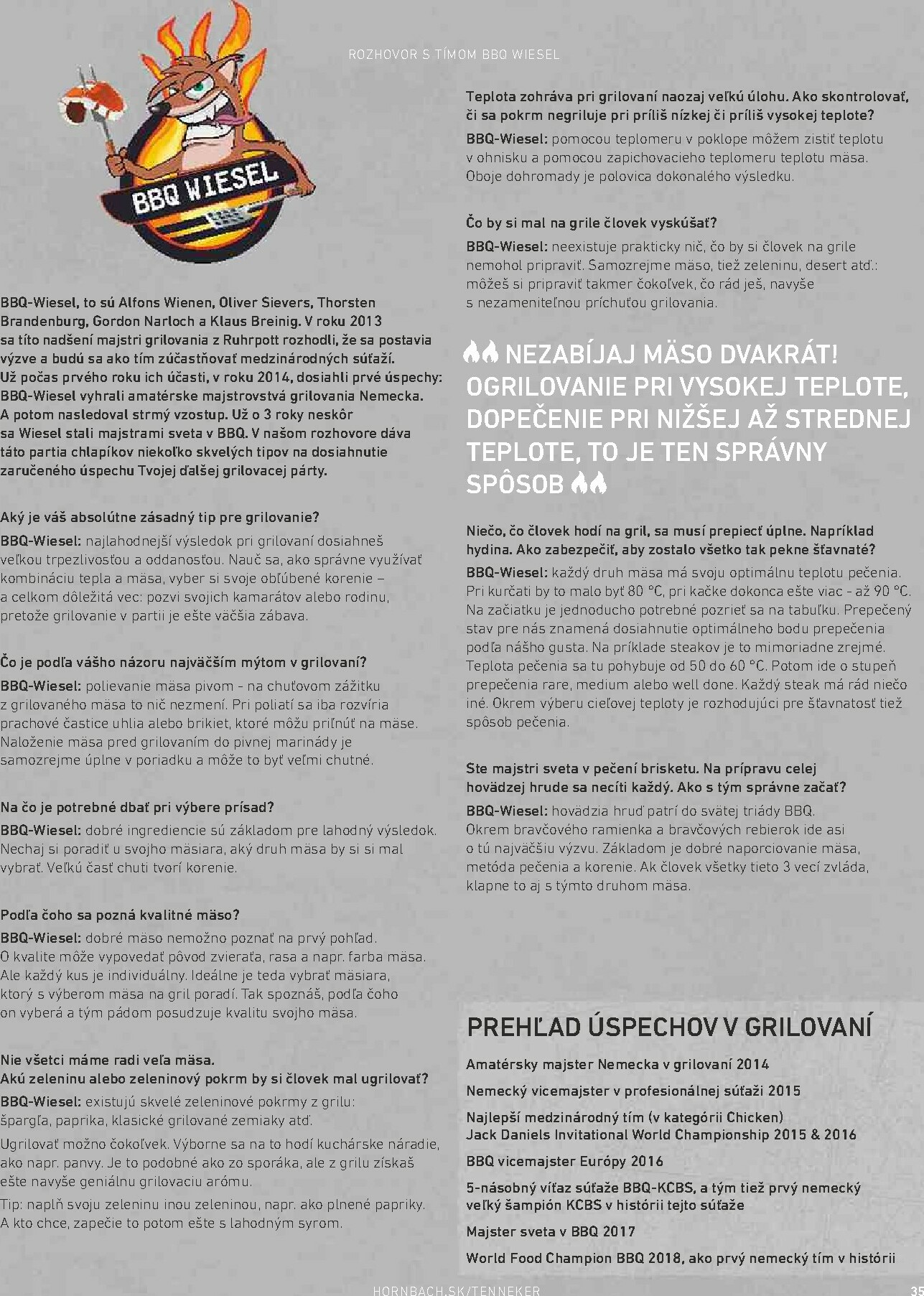 hornbach - Leták HORNBACH - TENNEKER - magazín o grilovaní platný od 01.11. do 31.08. - page: 35