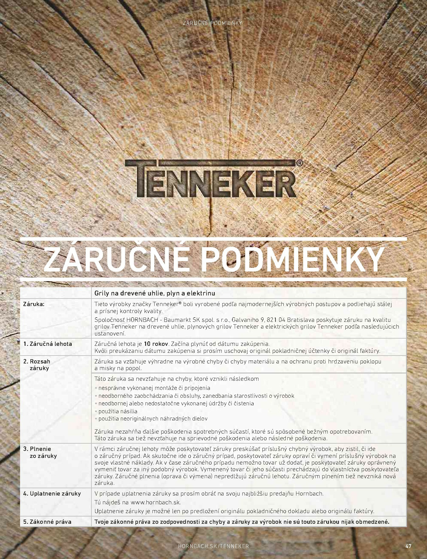 hornbach - Leták HORNBACH - TENNEKER - magazín o grilovaní platný od 01.11. do 31.08. - page: 47