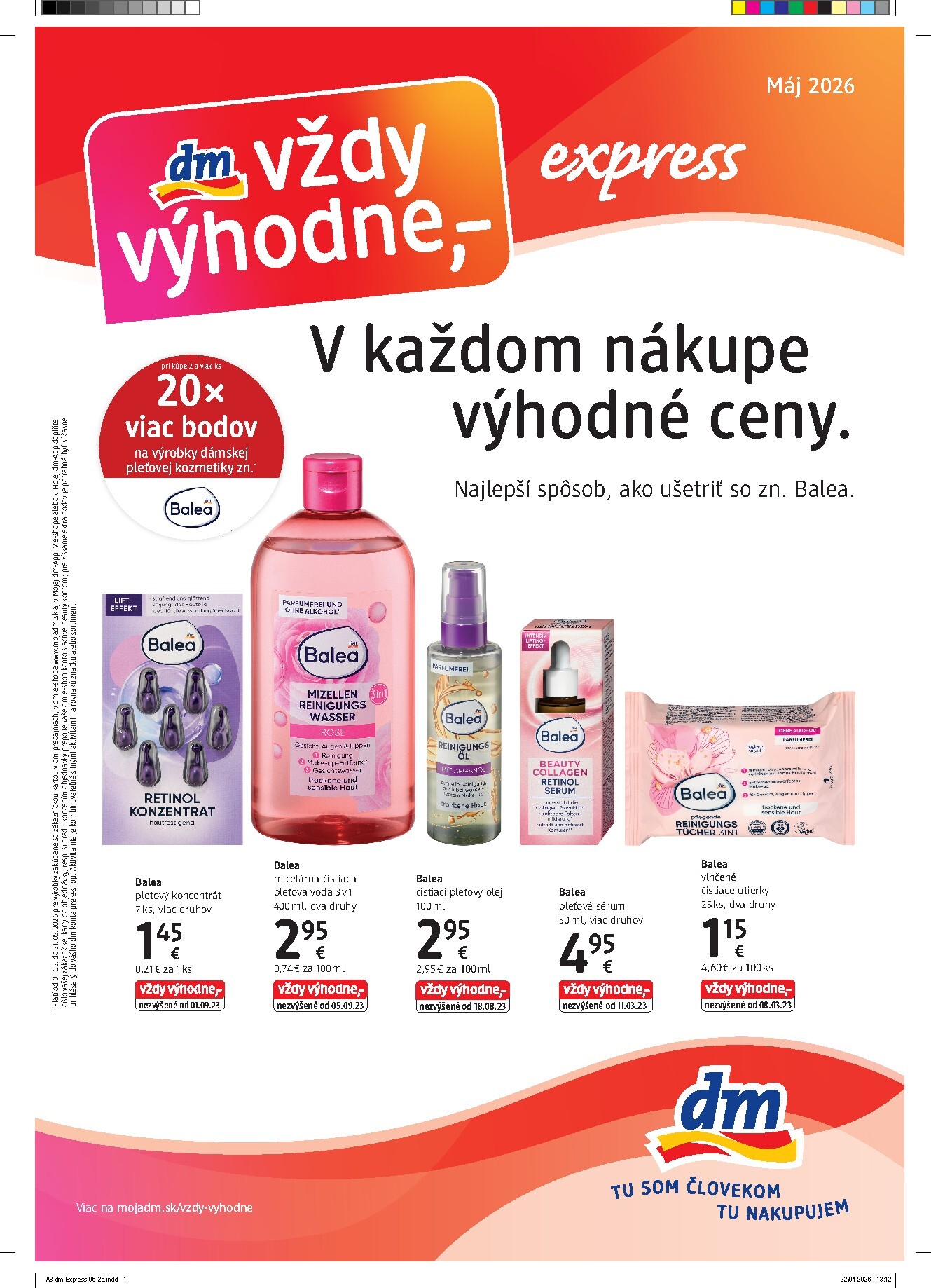 dm-drogerie - Aktuálny dm drogerie - Express leták od piatku, 01.05.2026 do nedele, 31.05.2026