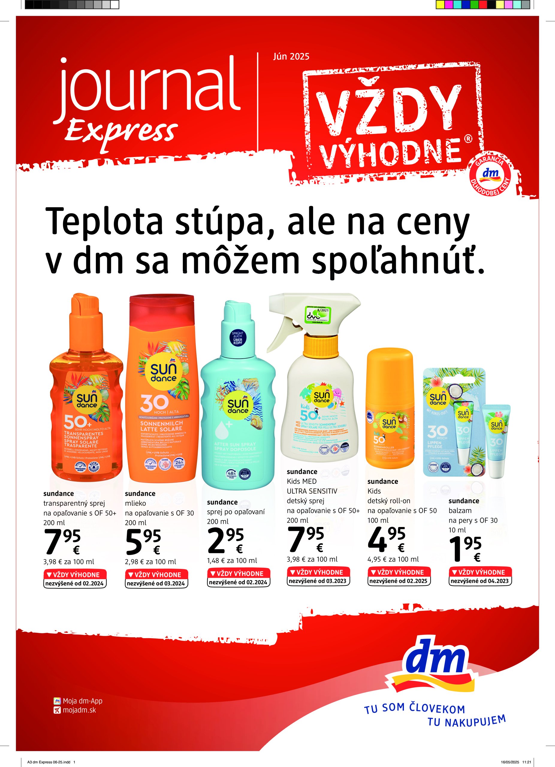 dm-drogerie - Leták dm drogerie - Journal Express platný od 15.06. do 30.06. - page: 1