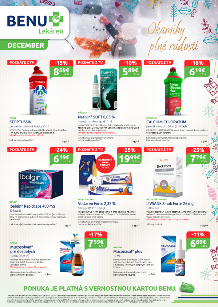 benu-lekaren - Leták BENU Lekáreň platný od 01.12. do 31.12. - page: 1