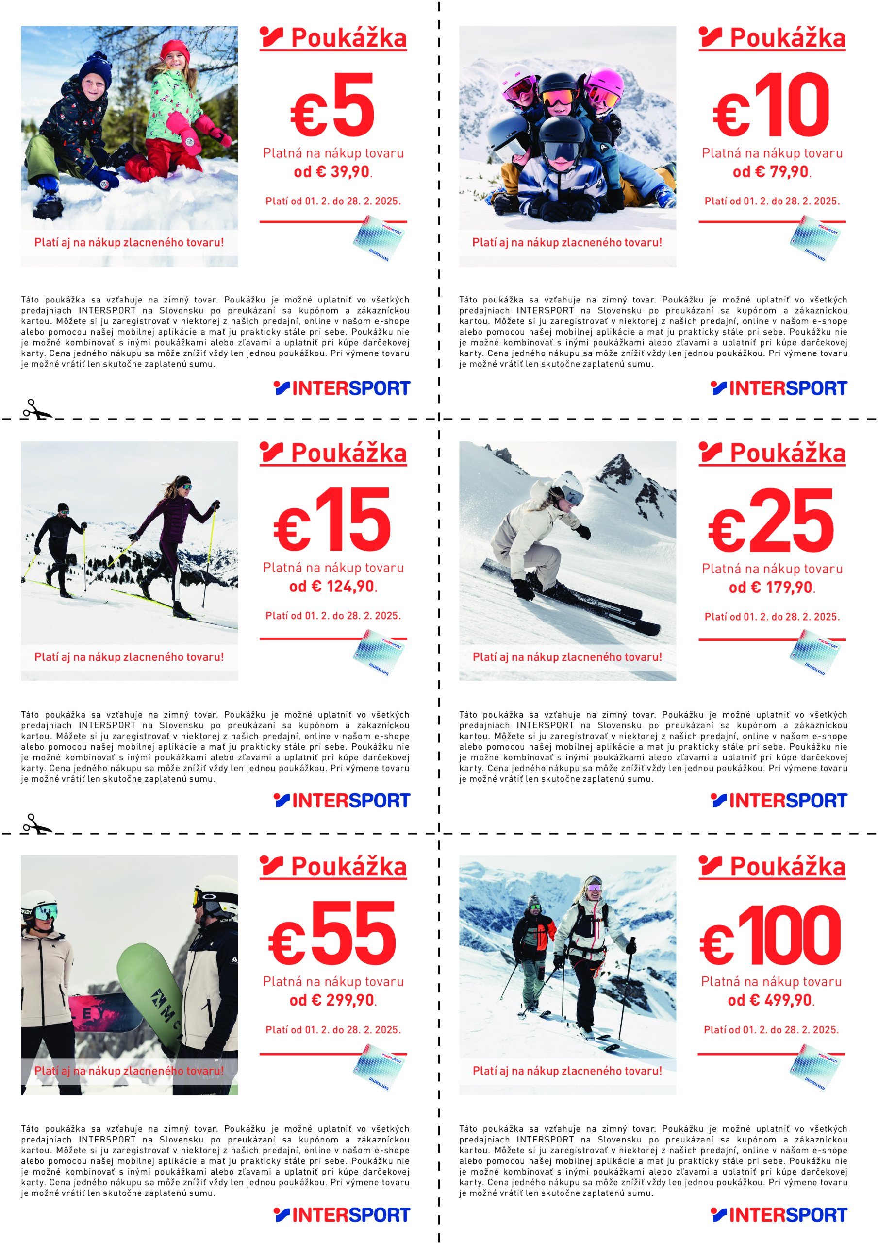 intersport - Intersport - Poukážky leták platný od 01.02. - 28.02.