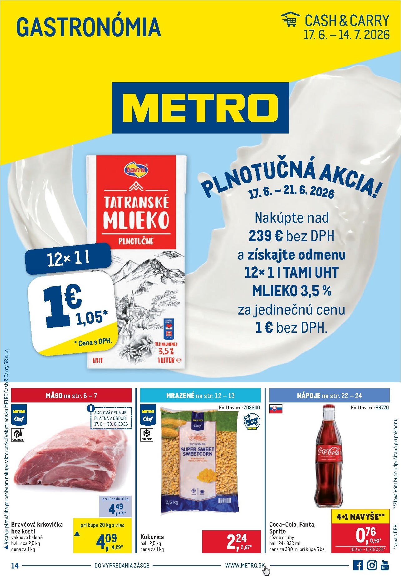 metro - Aktuálny Metro - Gastronómia leták od stredy, 17.06.2026 do utorka, 14.07.2026