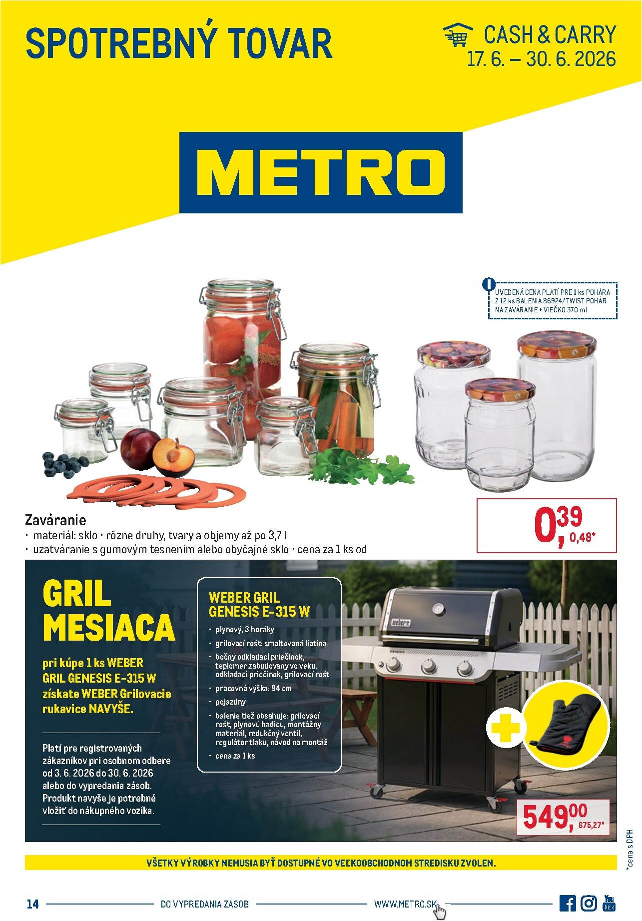 metro - Aktuálny Metro - Spotrebný tovar leták od stredy, 17.06.2026 do utorka, 30.06.2026