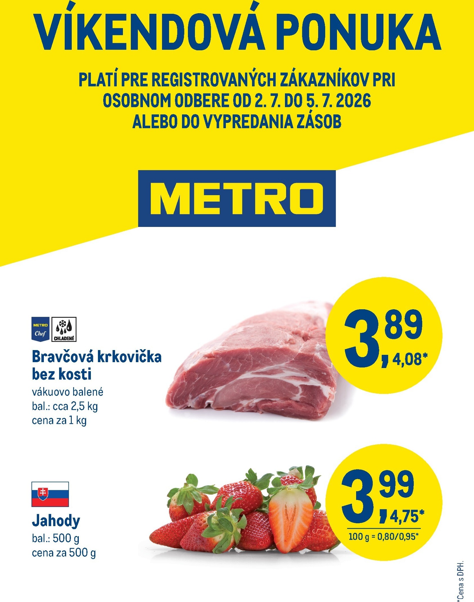 metro - Aktuálny Metro - Víkendová ponuka leták od štvrtka, 02.07.2026 do nedele, 05.07.2026