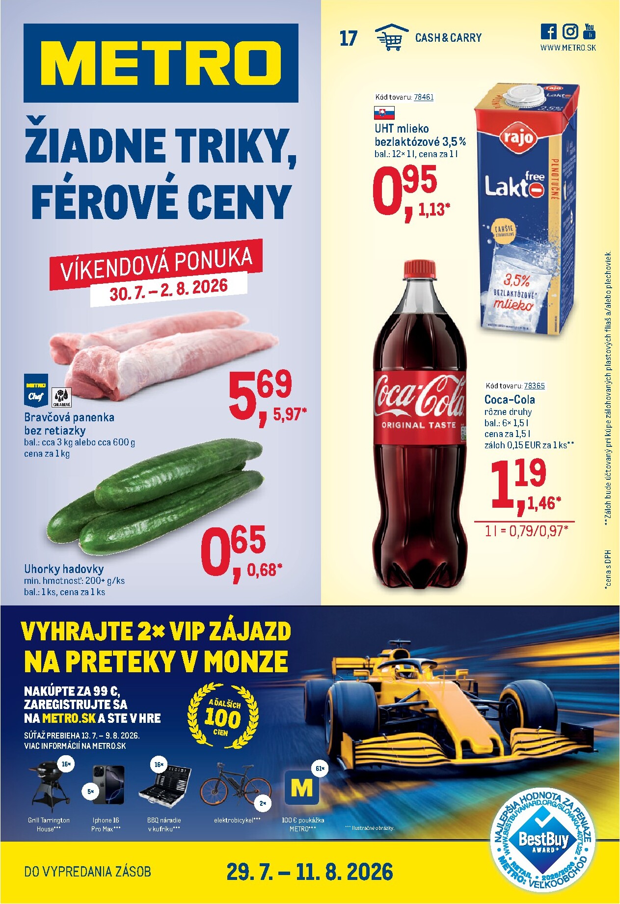 metro - Aktuálny Metro leták od stredy, 29.07.2026 do utorka, 11.08.2026