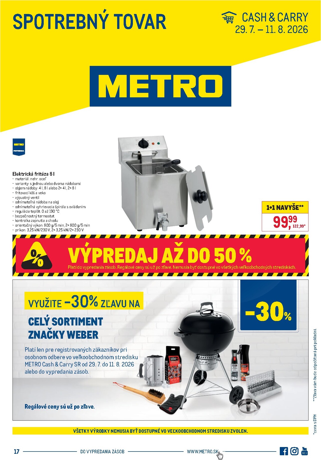 metro - Aktuálny Metro - Spotrebný tovar leták od stredy, 29.07.2026 do utorka, 11.08.2026