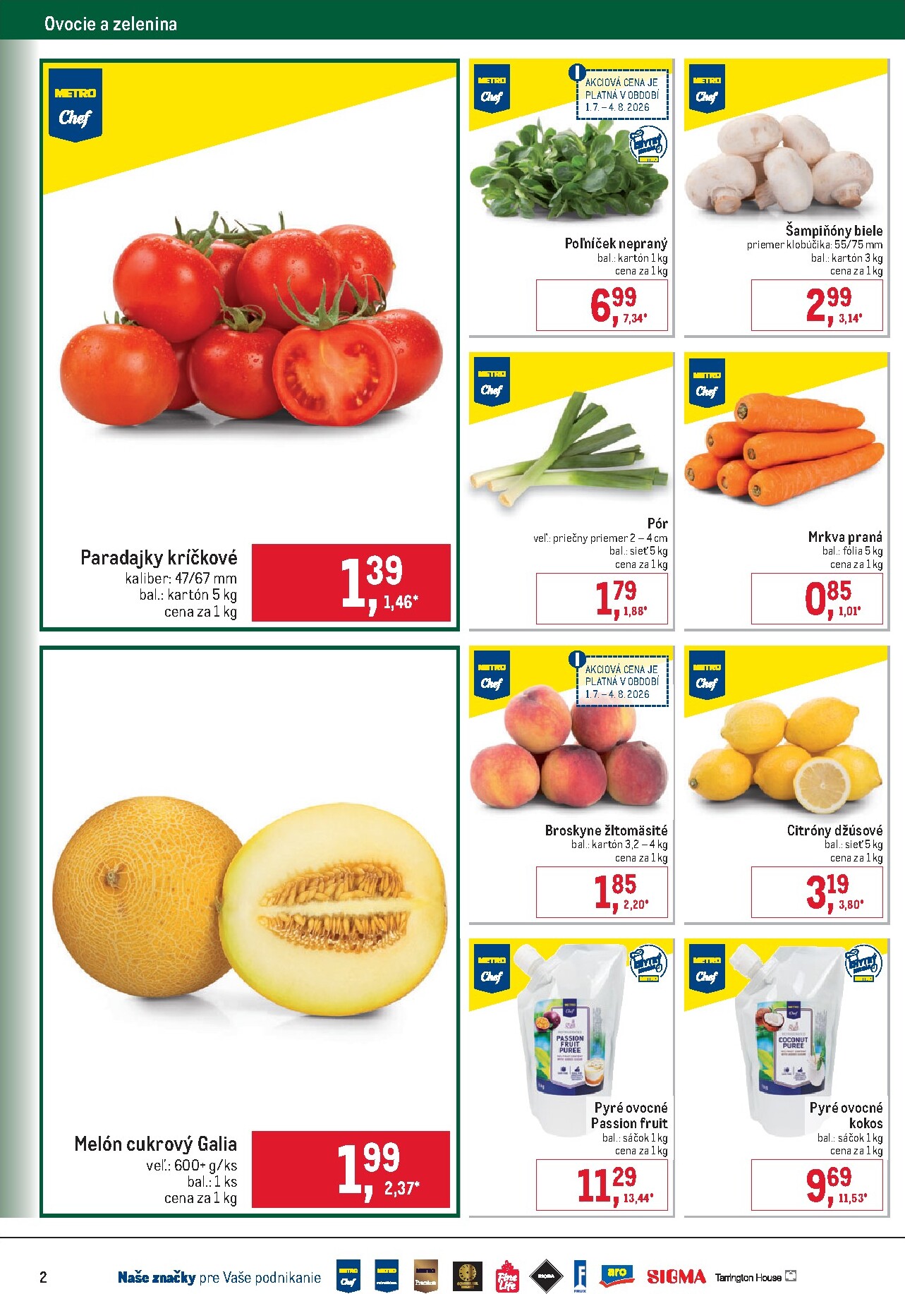metro - Aktuálny Metro - Gastronómia - Čerstvé potraviny leták od stredy, 29.07.2026 do utorka, 11.08.2026 - page: 2