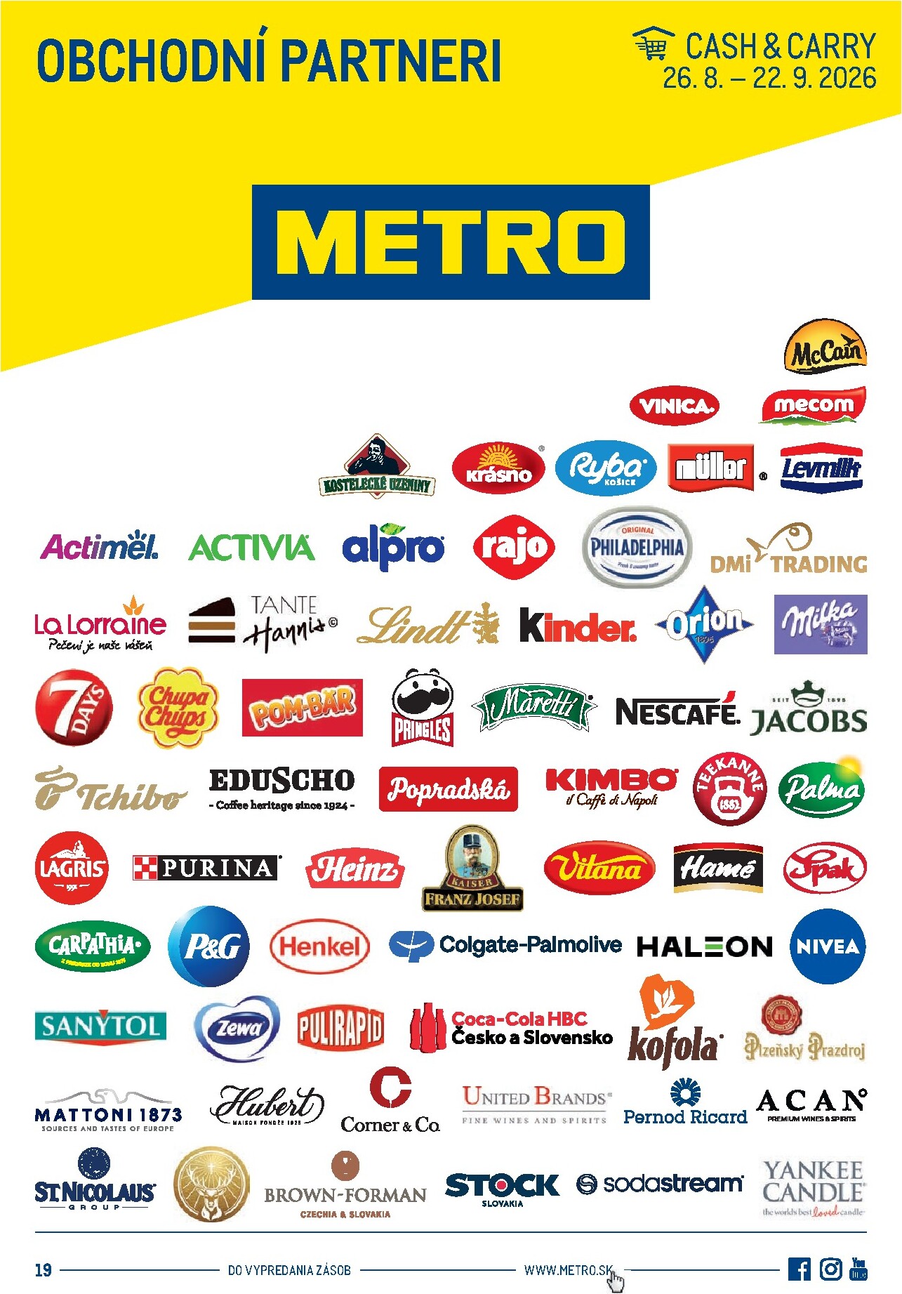 metro - Aktuálny Metro - Obchodní partneri leták od stredy, 26.08.2026 do utorka, 22.09.2026 - page: 1