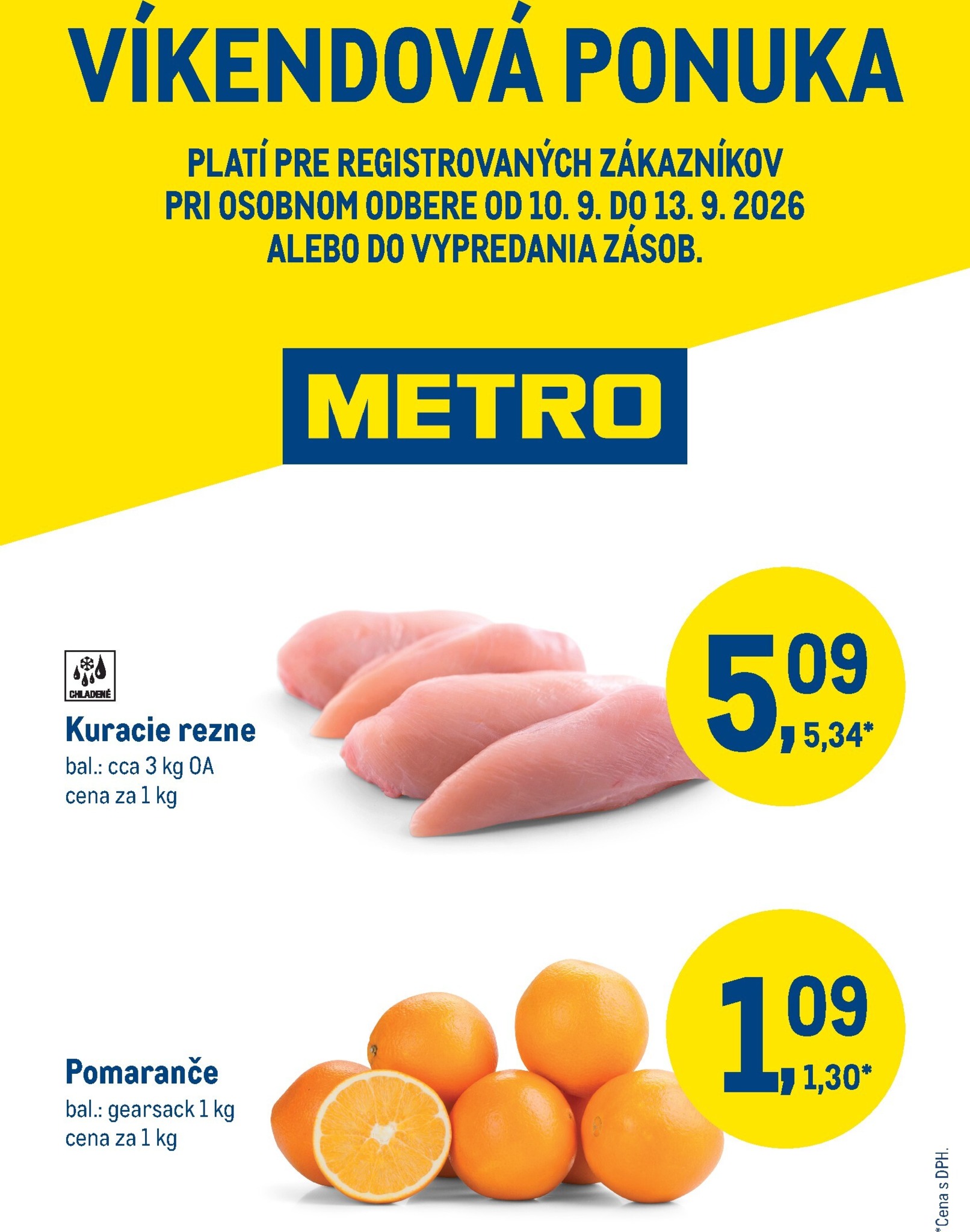 metro - Aktuálny Metro - Víkendová ponuka leták od štvrtka, 10.09.2026 do nedele, 13.09.2026