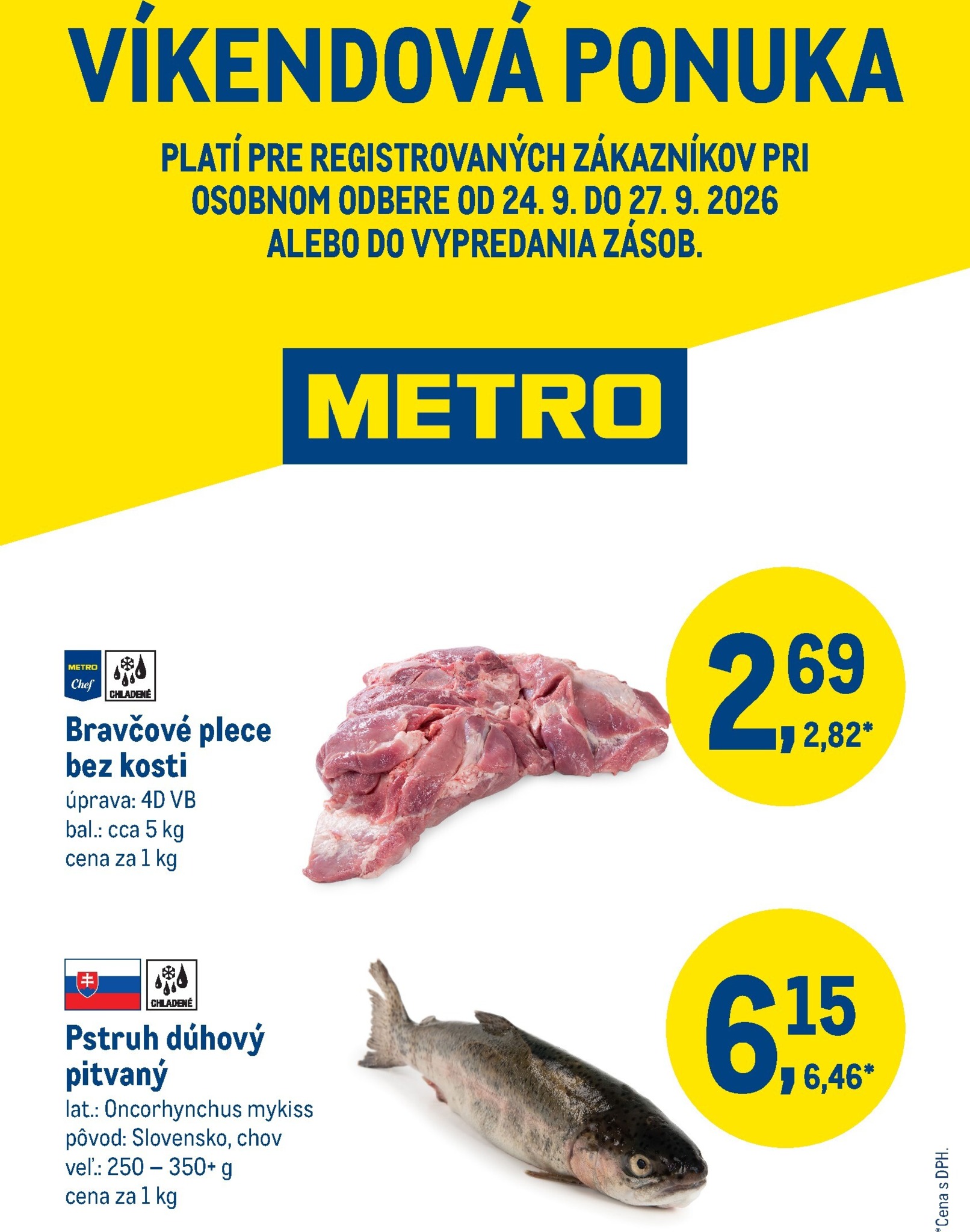 metro - Aktuálny Metro - Víkendová ponuka leták od štvrtka, 24.09.2026 do nedele, 27.09.2026