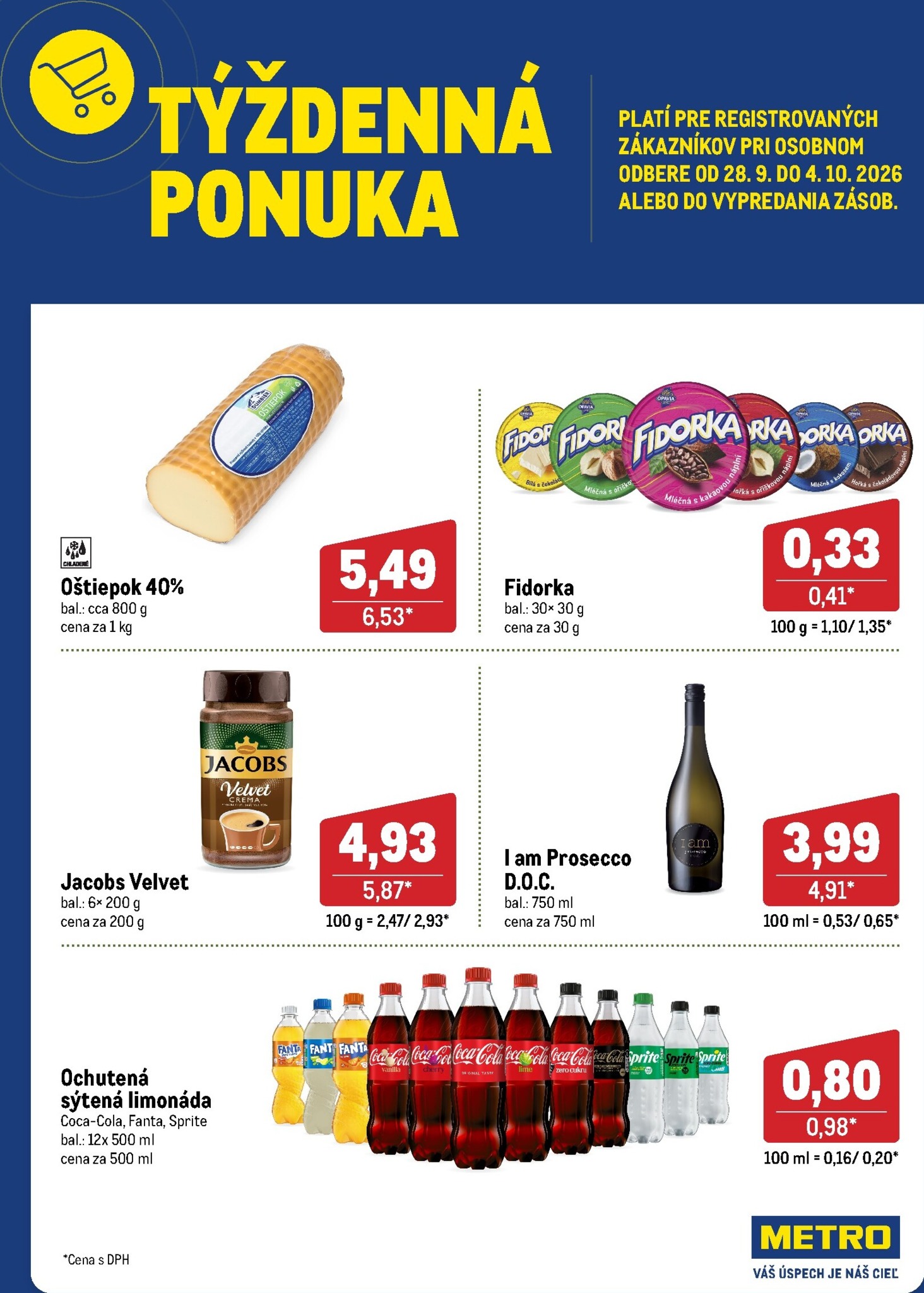 metro - Aktuálny Metro - Týždenná ponuka leták od pondelka, 28.09.2026 do nedele, 04.10.2026