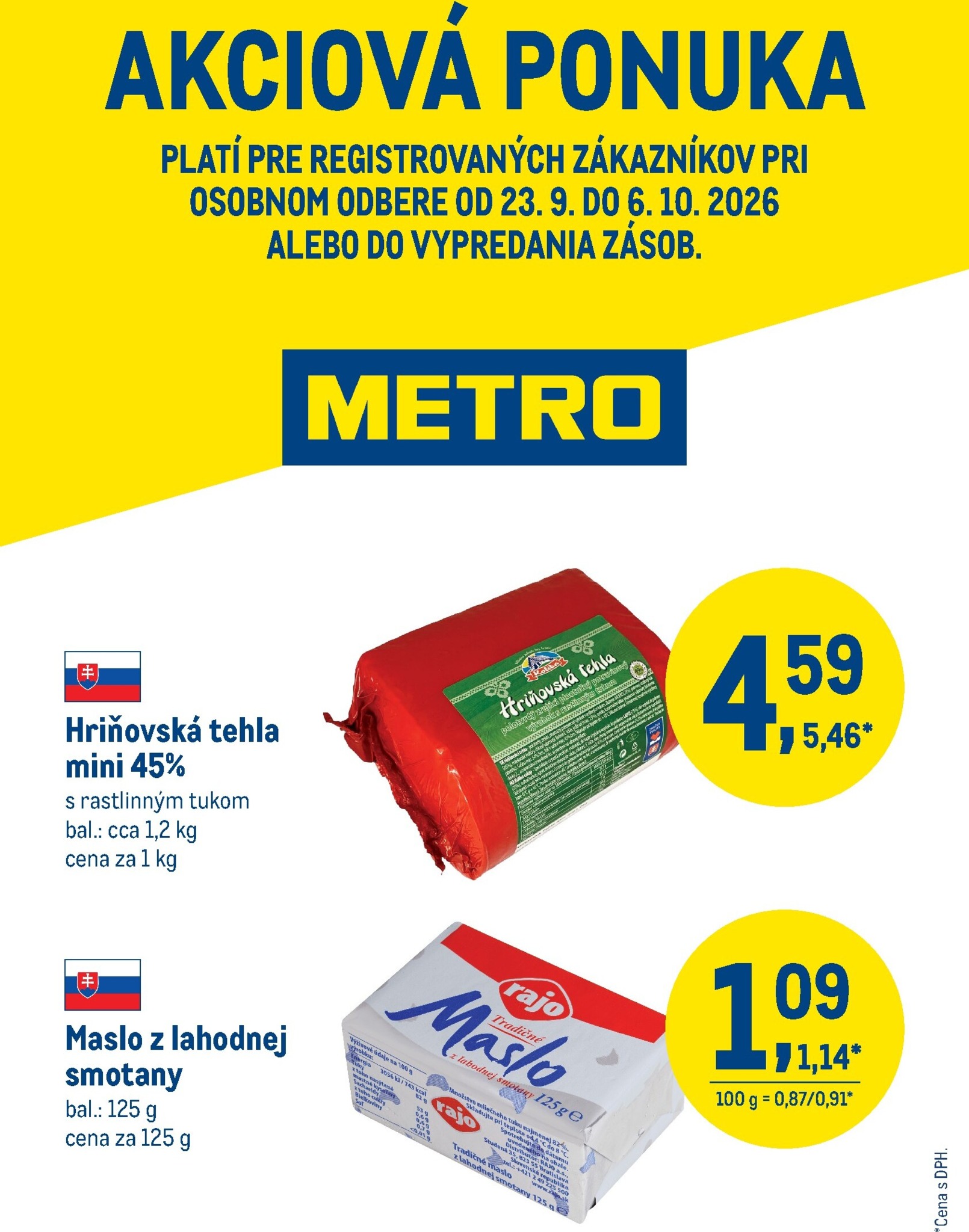 metro - Aktuálny Metro - Víkendová ponuka leták od stredy, 23.09.2026 do utorka, 06.10.2026