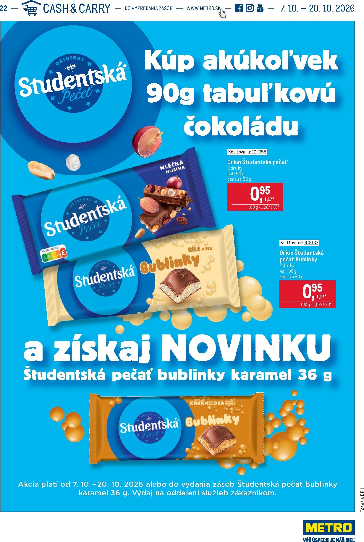 metro - Aktuálny Metro - Nestlé leták od stredy, 07.10.2026 do utorka, 20.10.2026