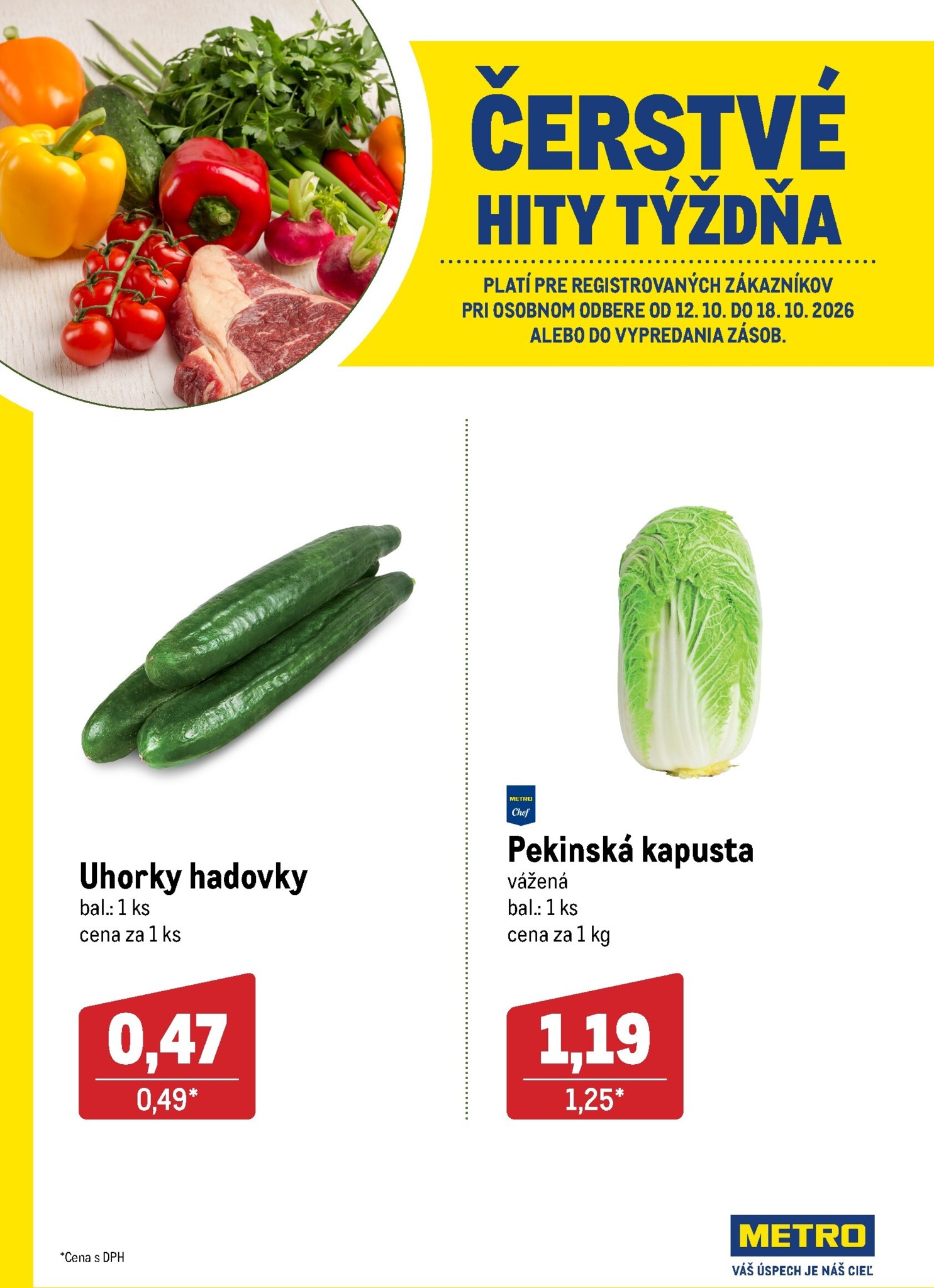 metro - Aktuálny Metro - Čerstvé hity týždňa - Zelená ponuka leták od pondelka, 12.10.2026 do nedele, 18.10.2026
