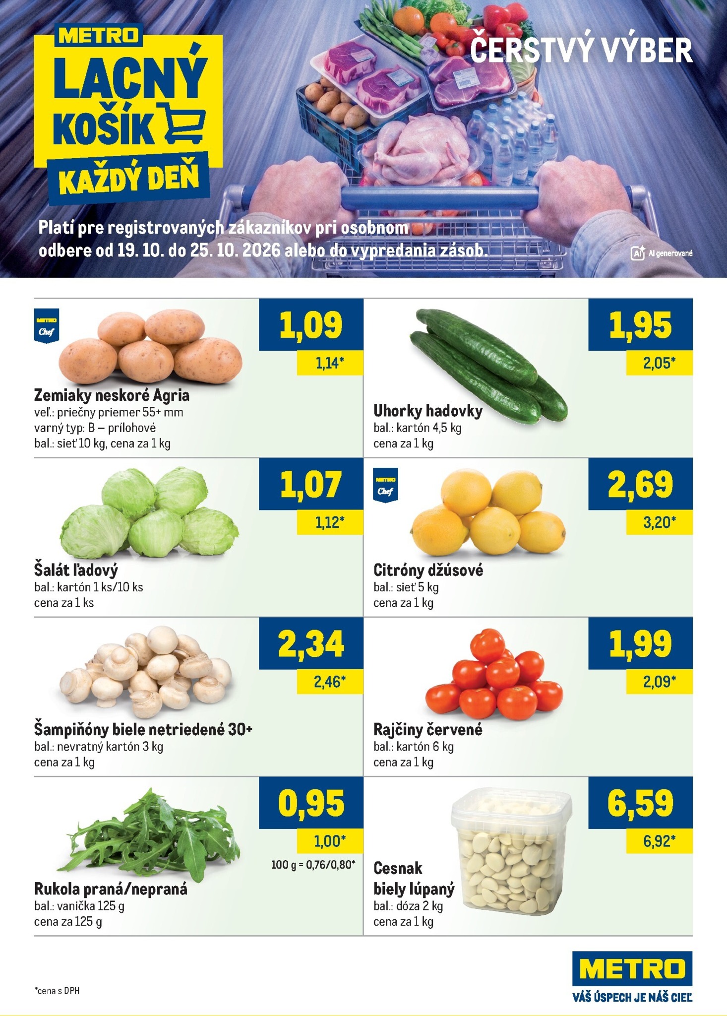 metro - Aktuálny Metro - Lacný košík leták od pondelka, 19.10.2026 do nedele, 25.10.2026 - page: 2