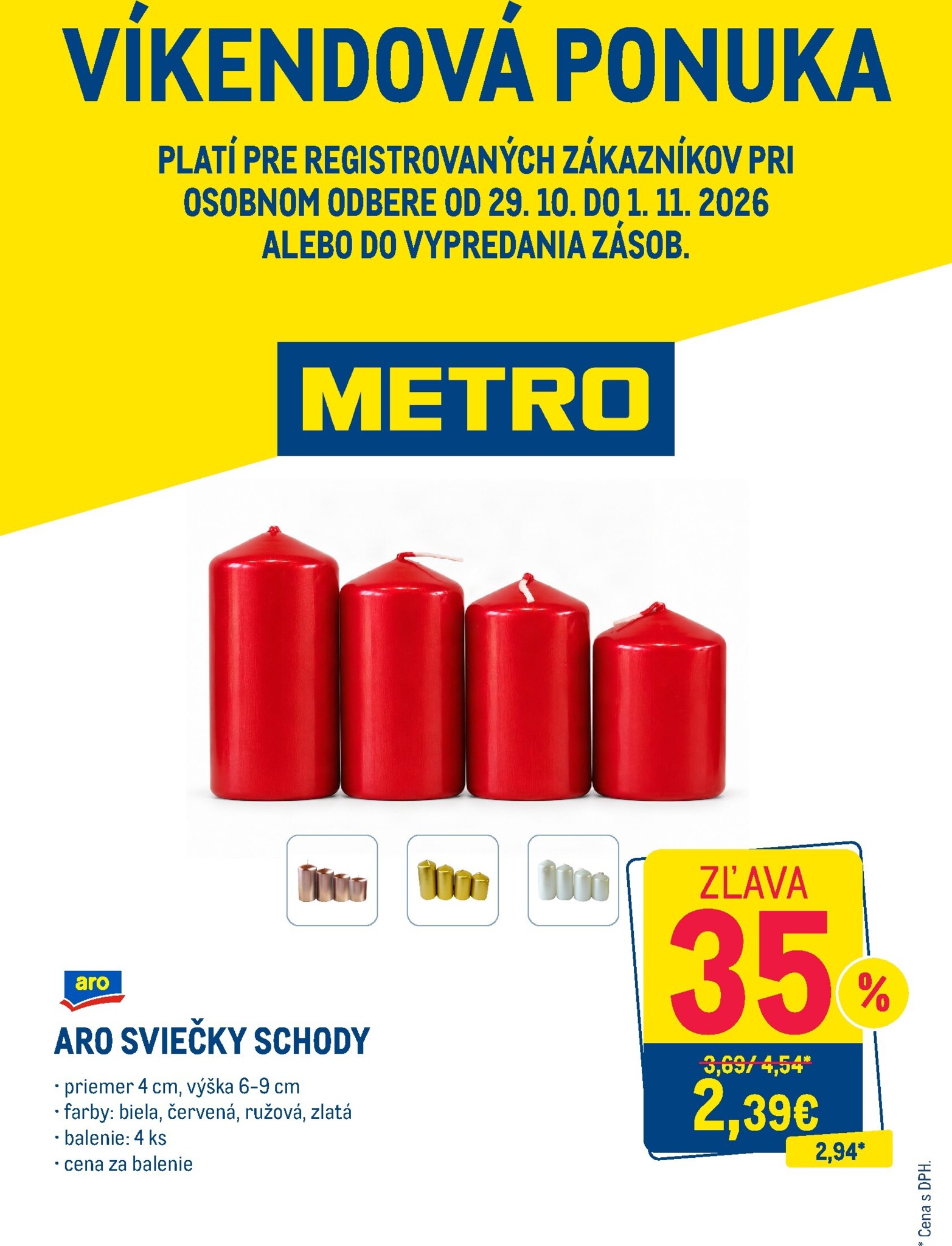metro - Aktuálny Metro - Víkendová ponuka leták od štvrtka, 29.10.2026 do nedele, 01.11.2026
