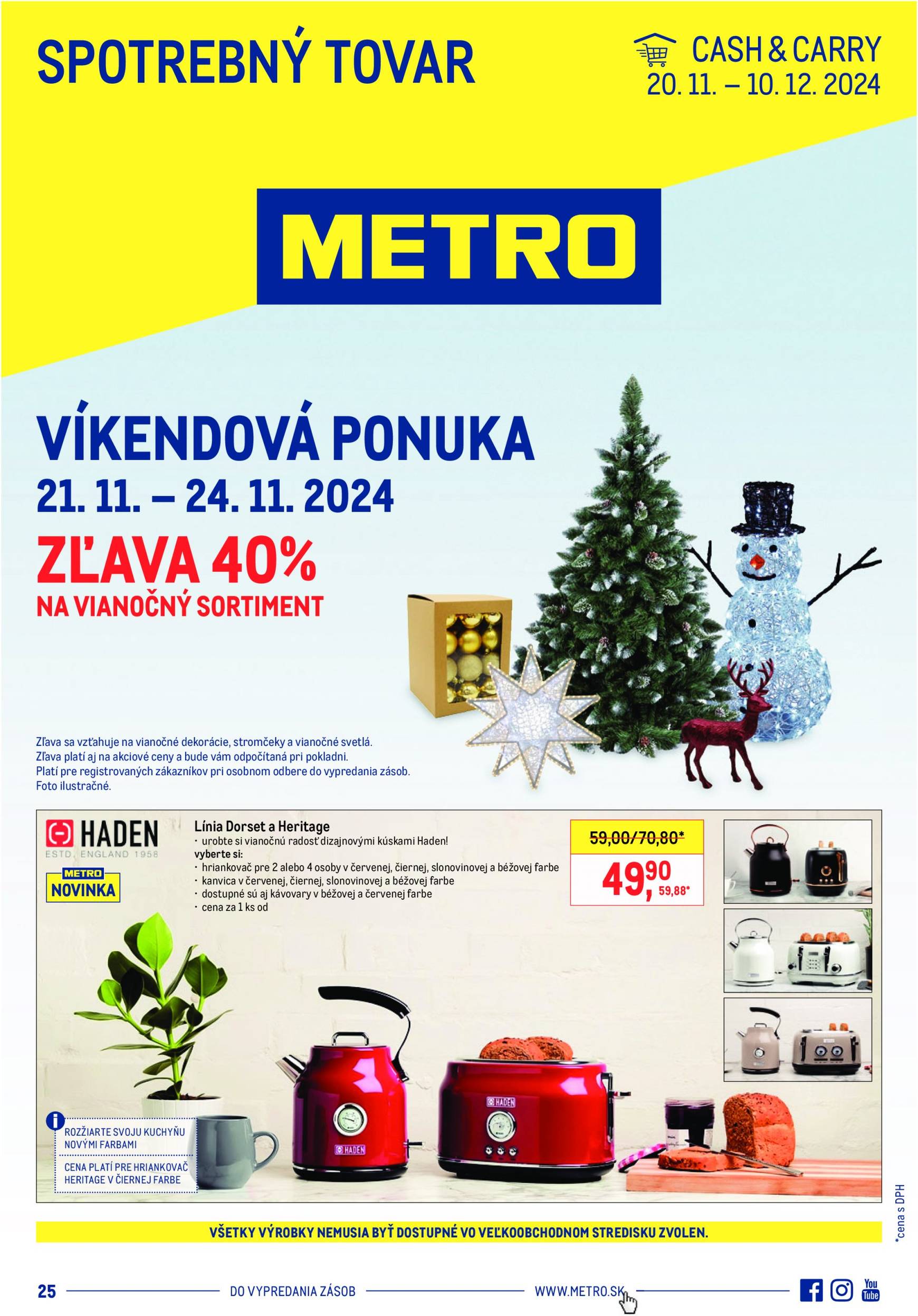 metro - Metro - Spotrebný tovar leták platný od 20.11. - 10.12.