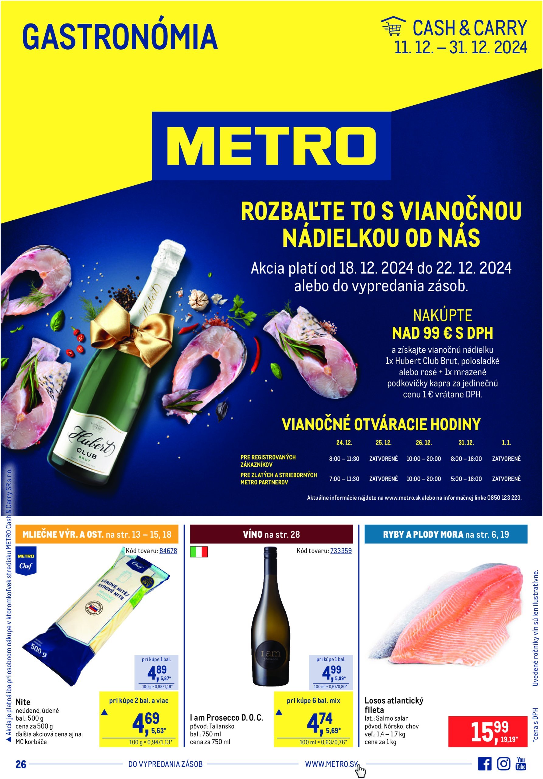 metro - Metro - Gastronómia leták platný od 11.12. - 31.12.