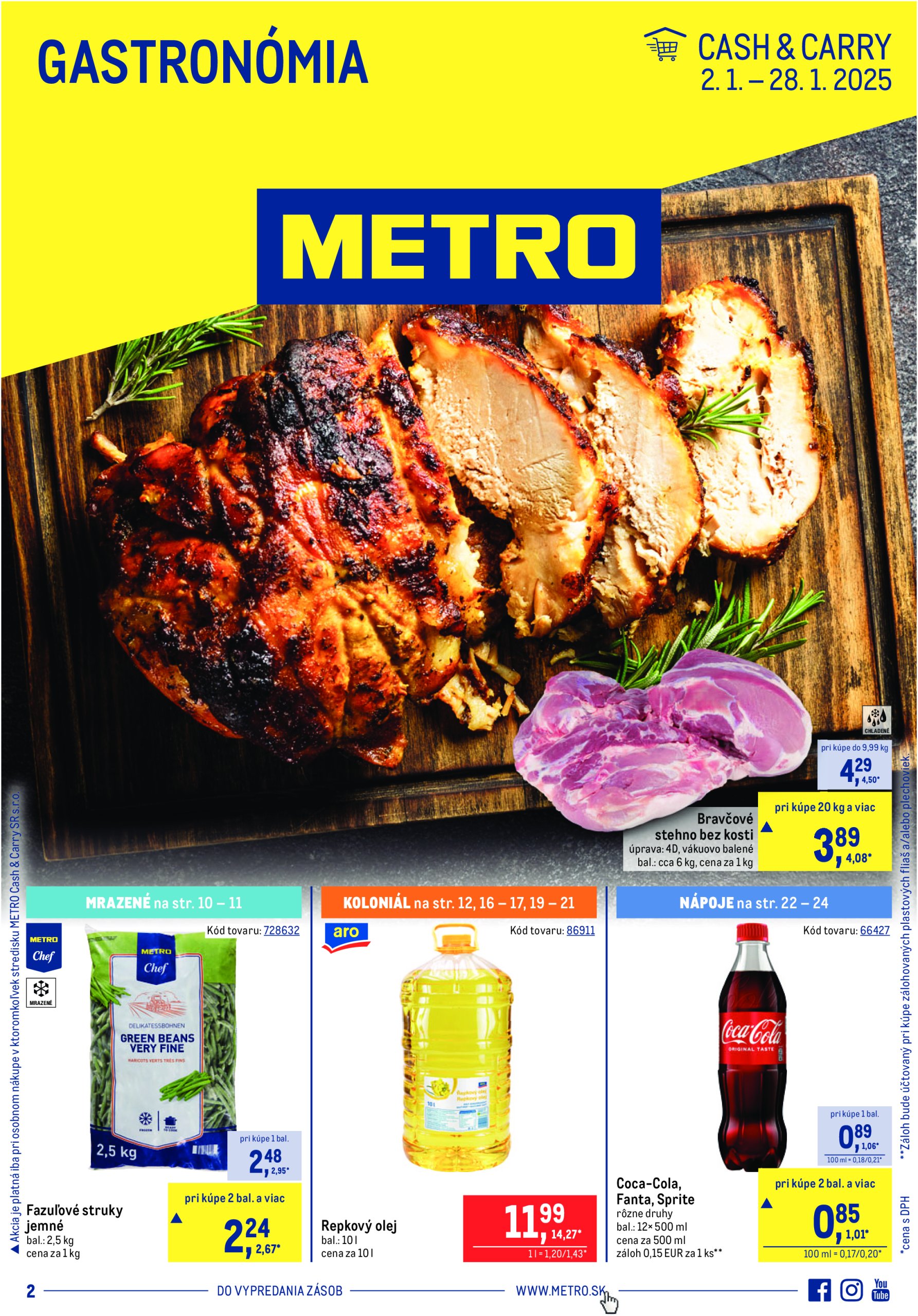 metro - Metro - Gastronómia leták platný od 02.01. - 28.01.